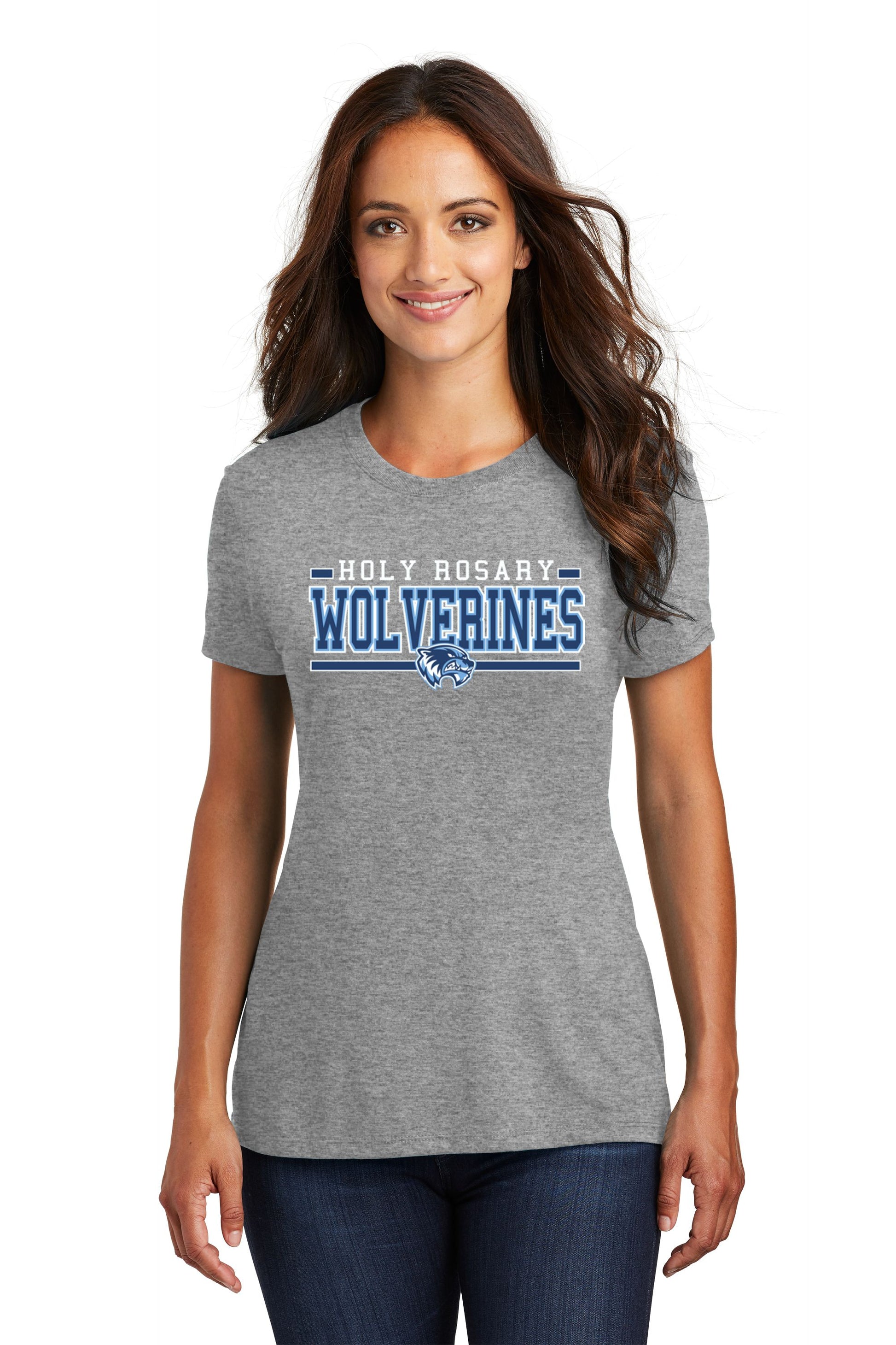 Holy Rosary Grey Tri-Blend Tee