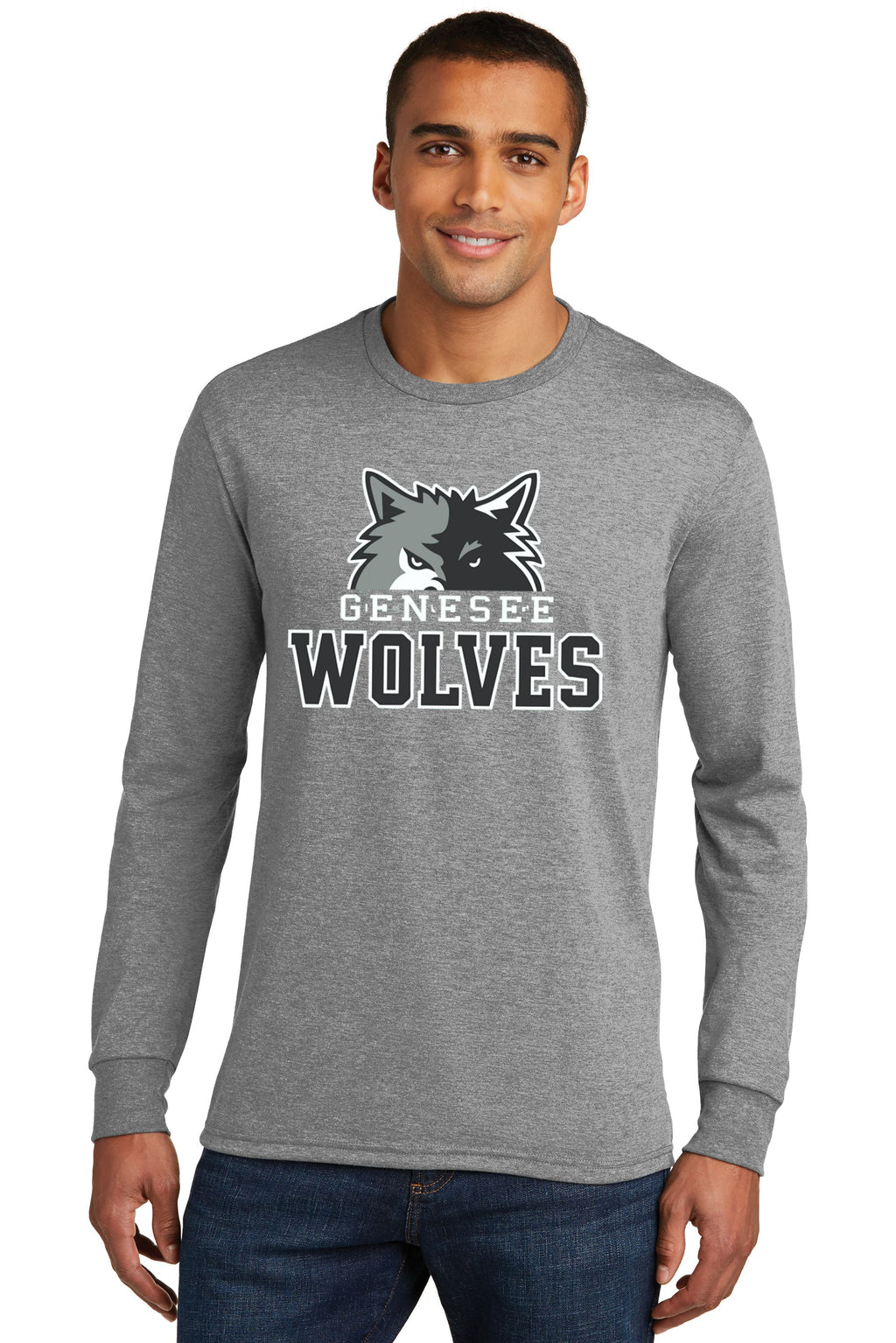 Genesee Wolves Soft Feel Long Sleeve Tee -GWPTO