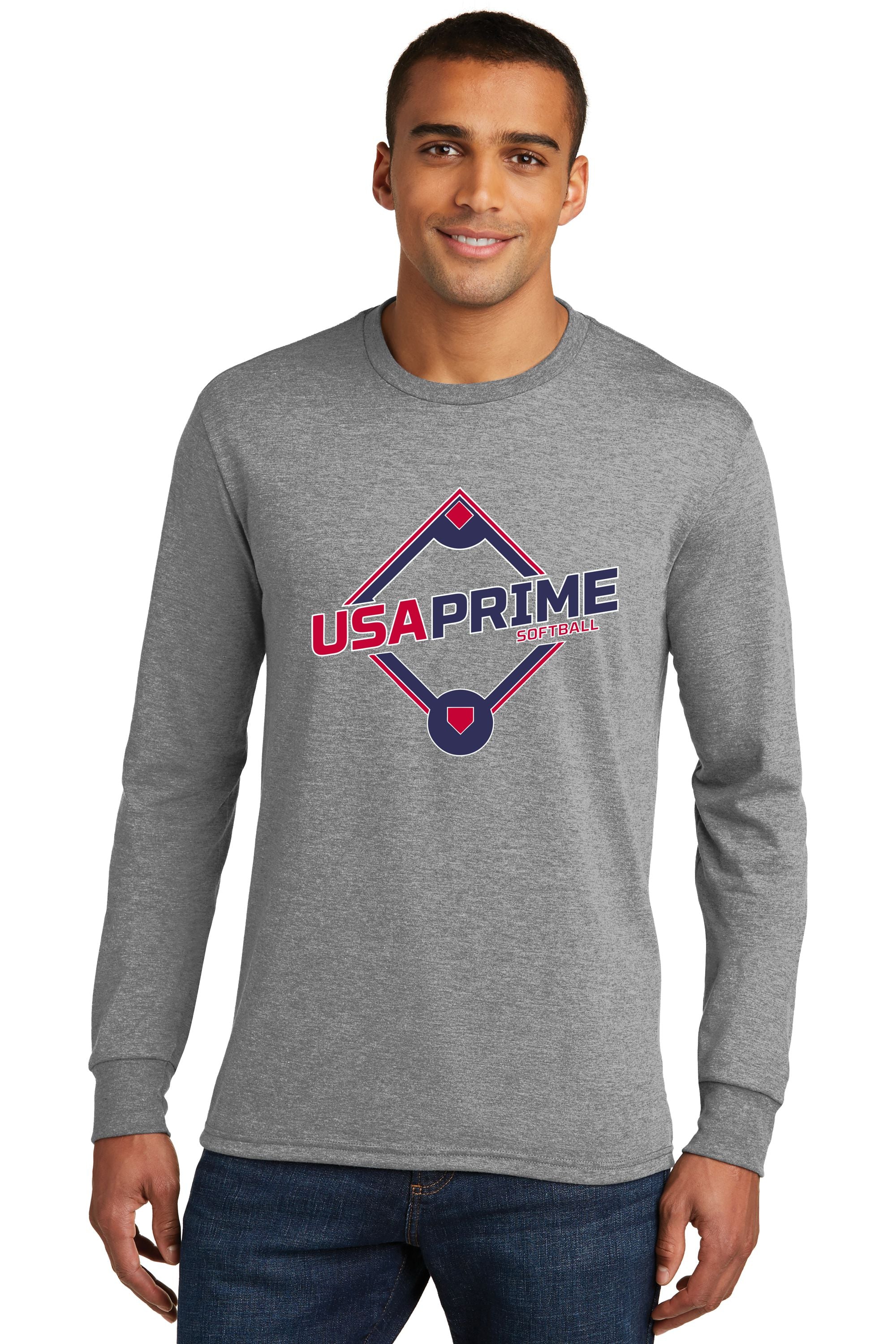 USA Prime Softball Soft Feel Long Sleeve Tee