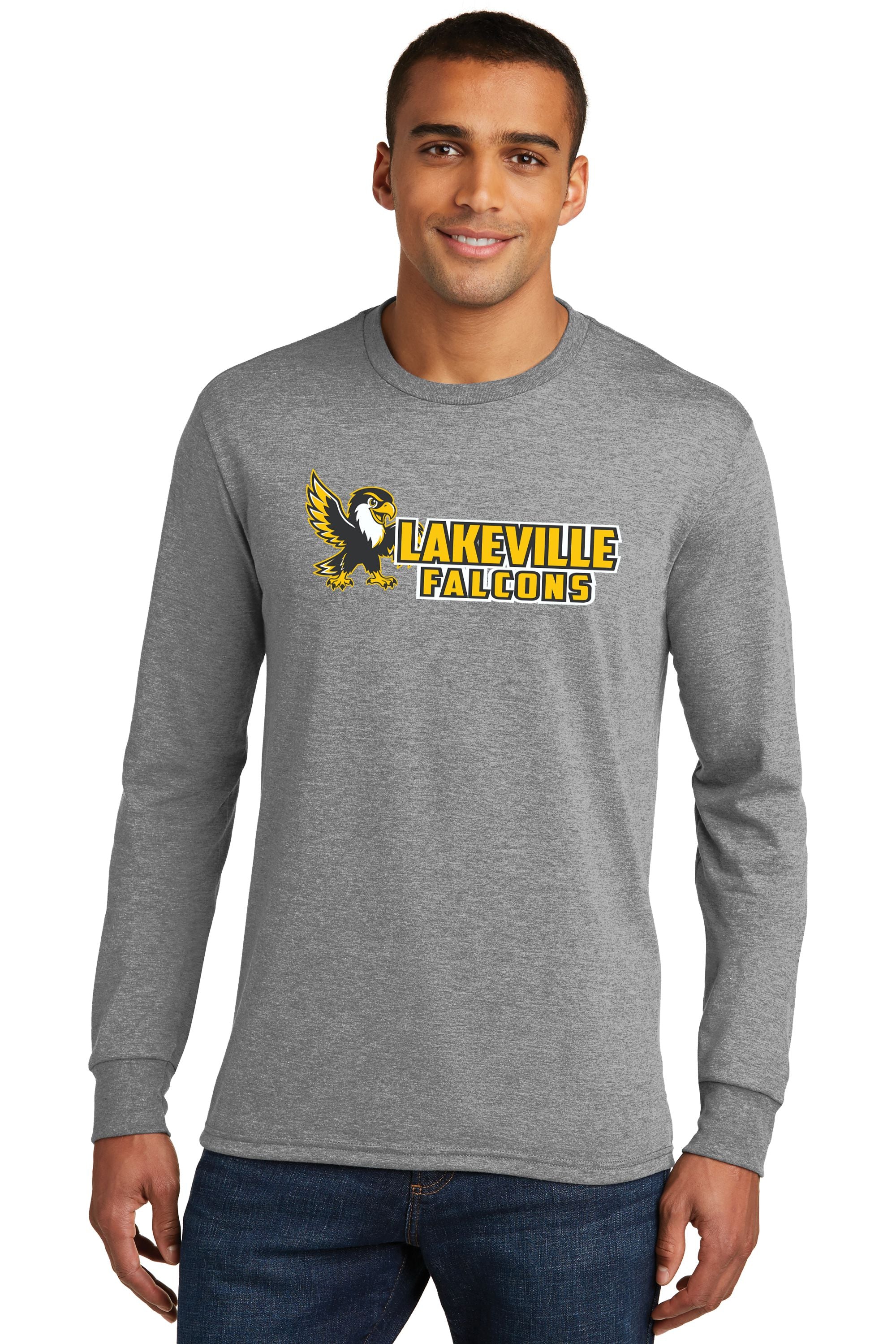 Lakeville Cartoon Falcons Soft Feel Long Sleeve Tee