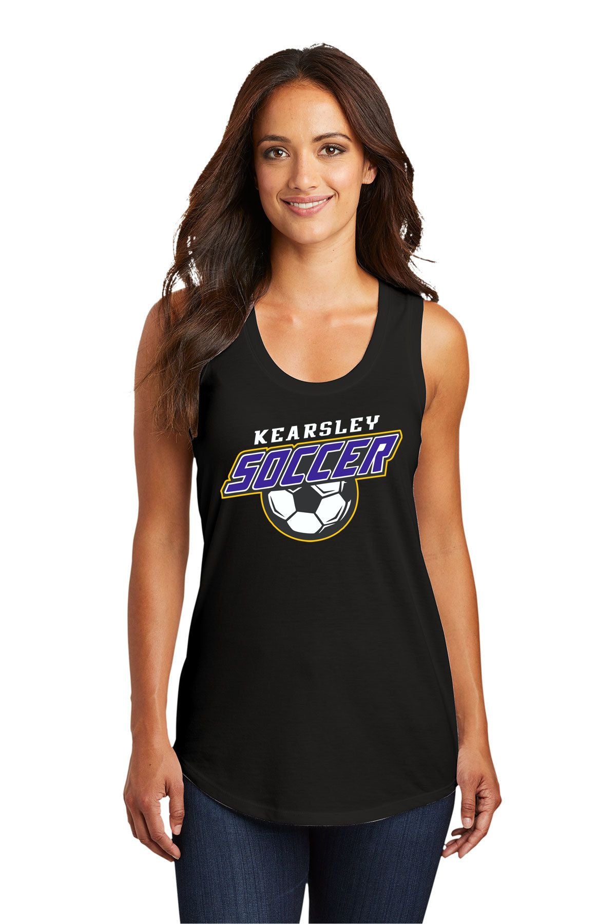 Kearsley Soccer Ladies Tri-Blend Racerback Tank