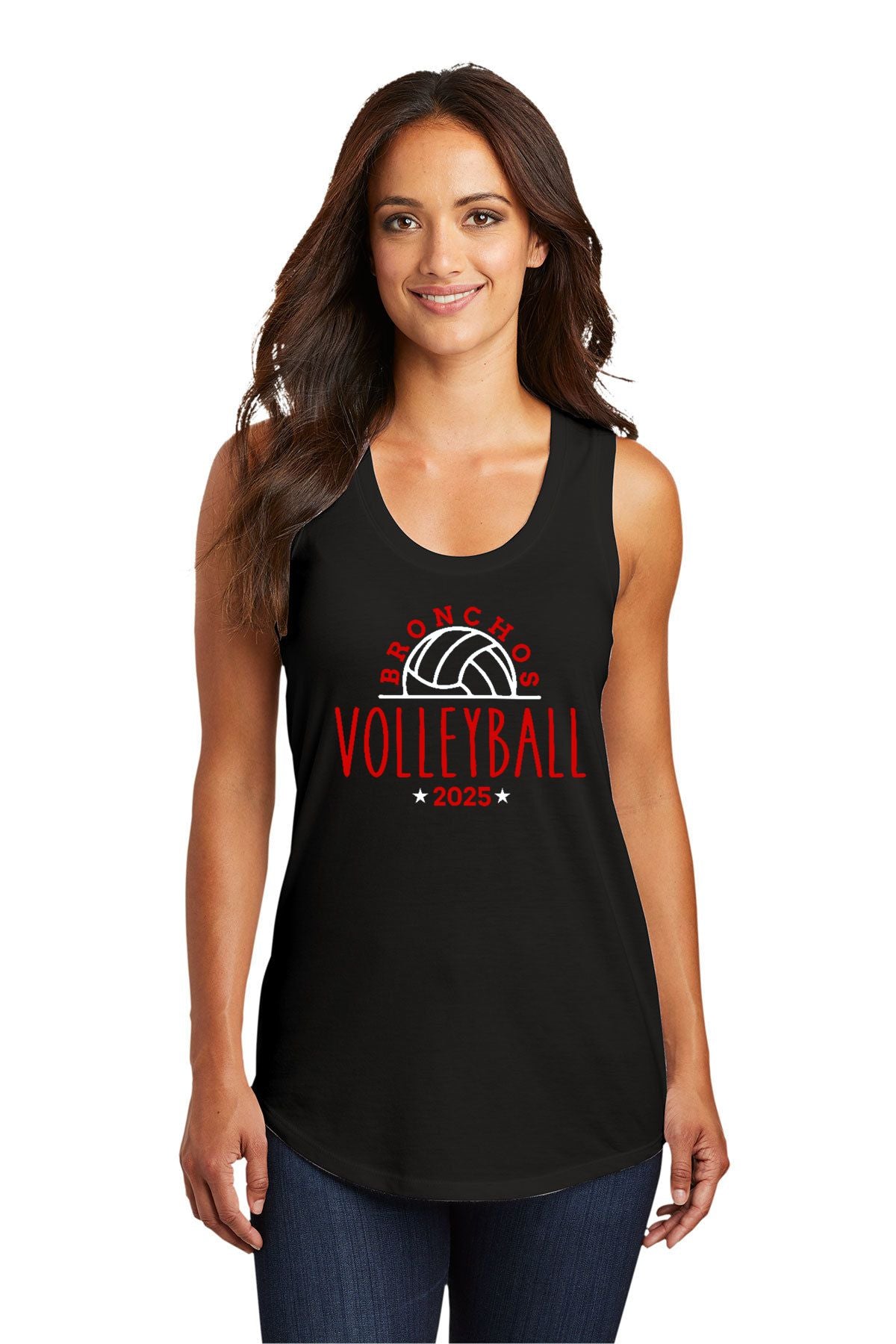 Holly Volleyball Ladies Tri-Blend Racerback Tank