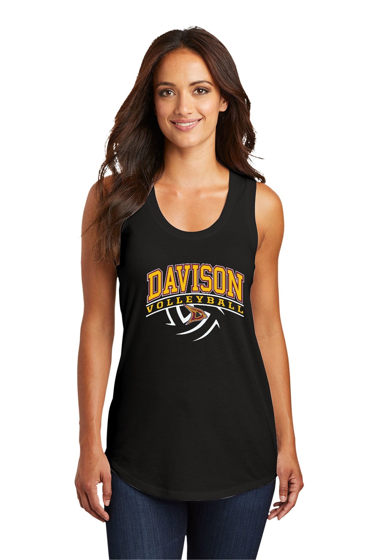 Davison Volleyball Ladies Tri-Blend Racerback Tank