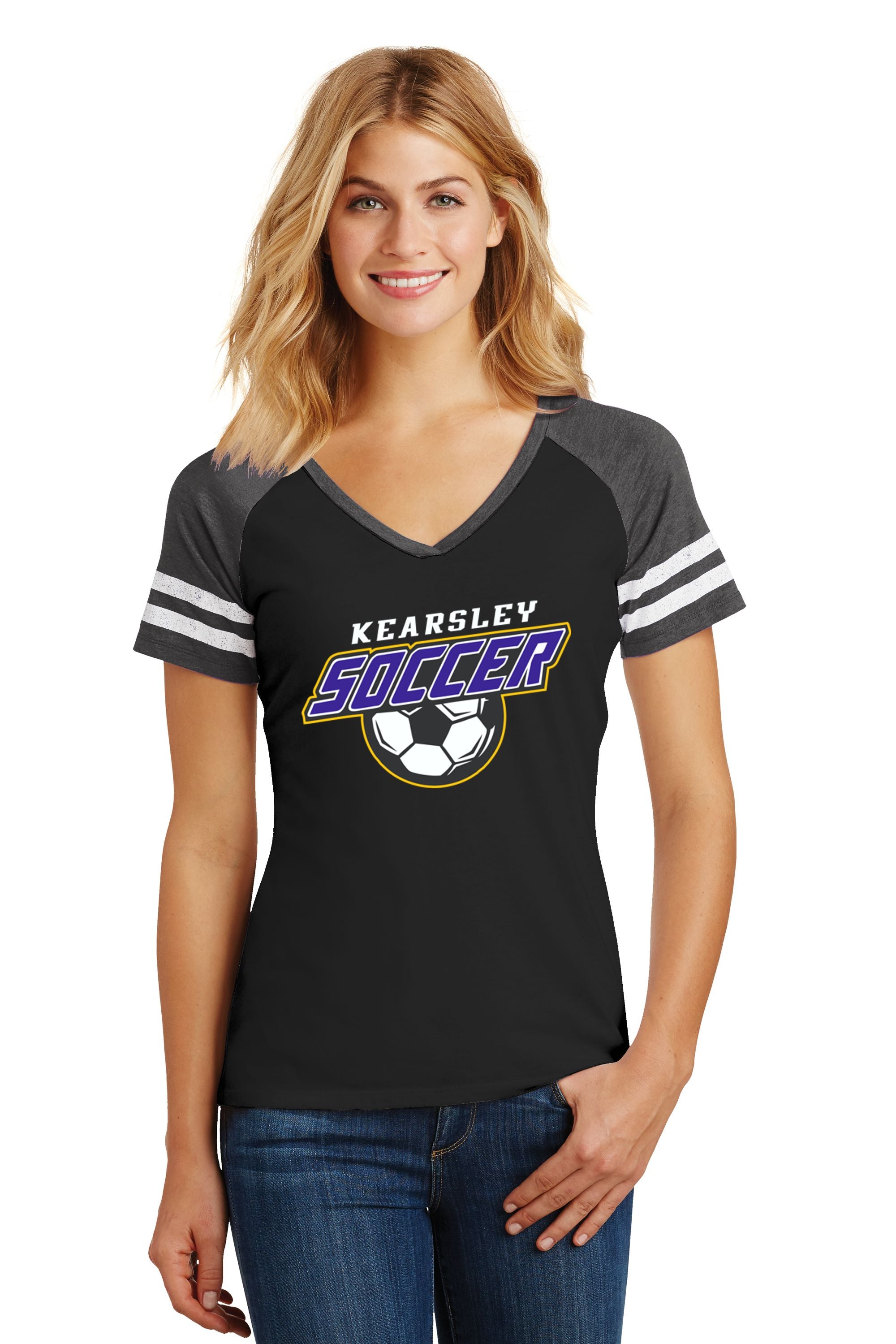 Kearsley Soccer Game V-Neck Tee