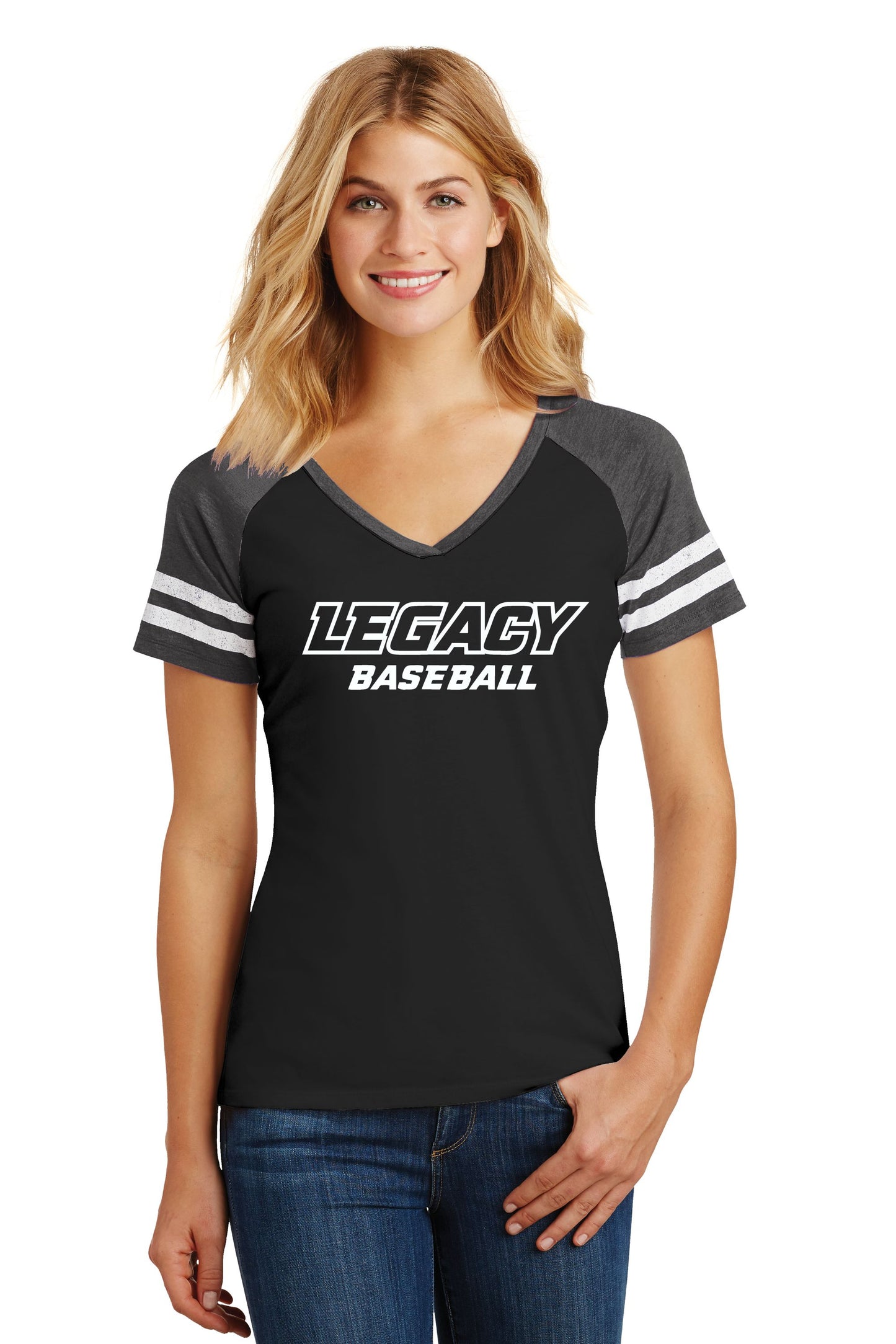 Legacy Baseball Women’s Game V-Neck Tee