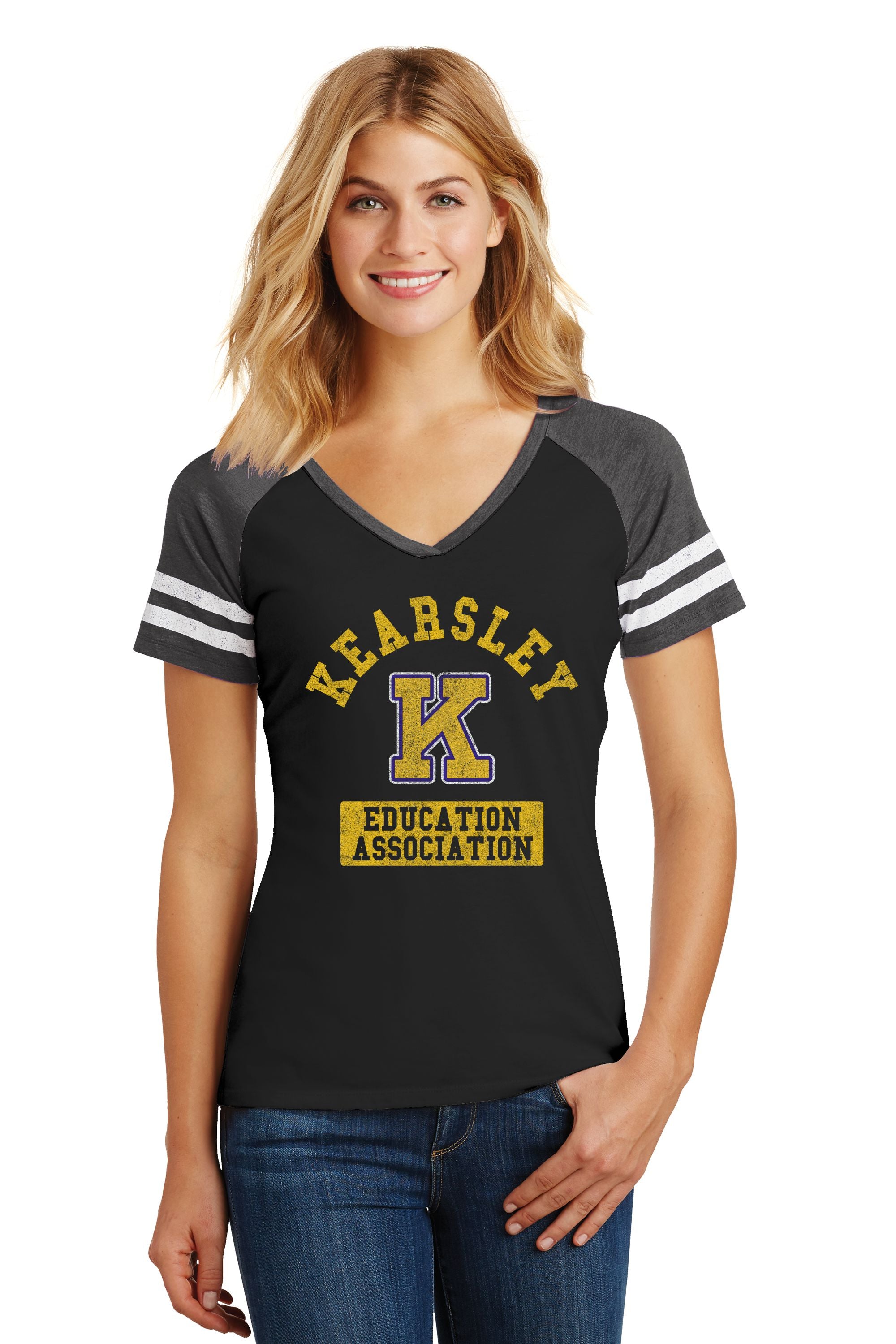 Kearsley Education Association Game V-Neck Tee