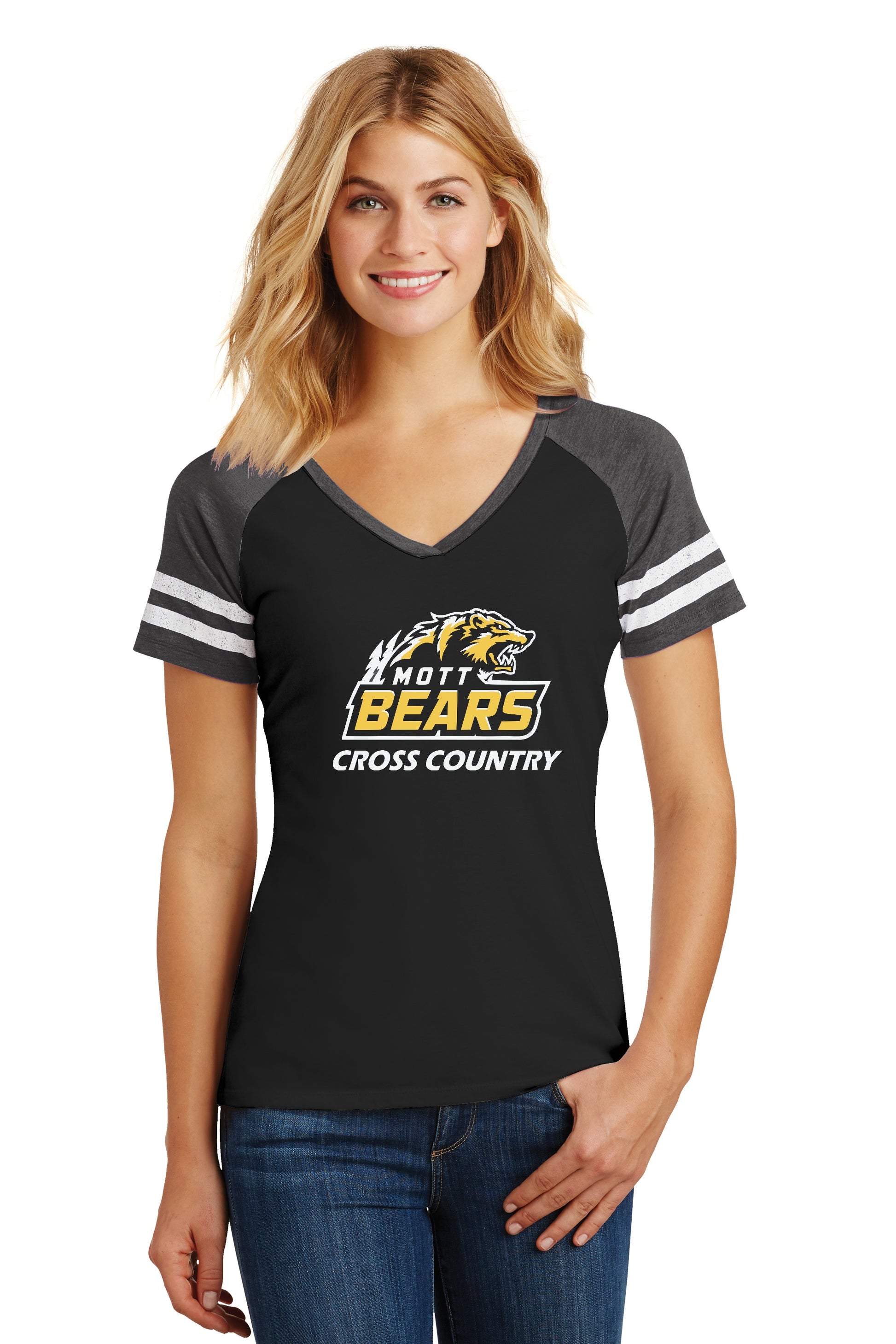 Mott Cross Country Game V-Neck Tee