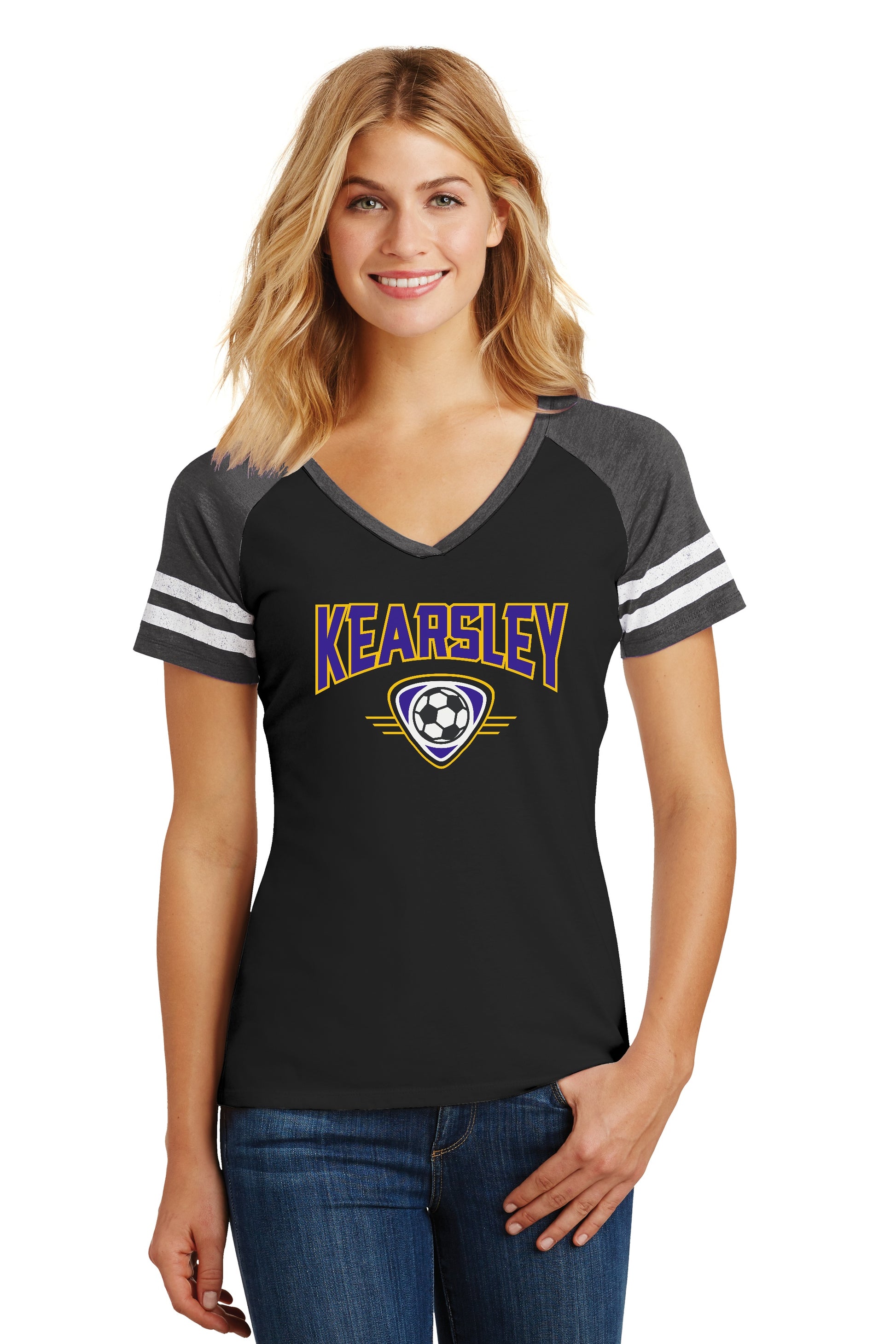 Kearsley Soccer Game V-Neck Tee