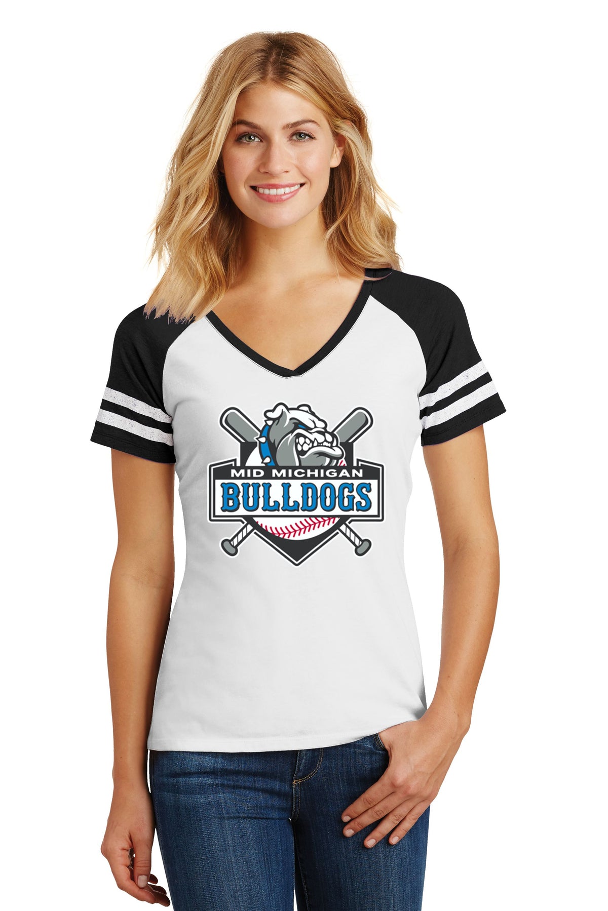 Mid Michigan Bulldogs Game V-Neck Tee