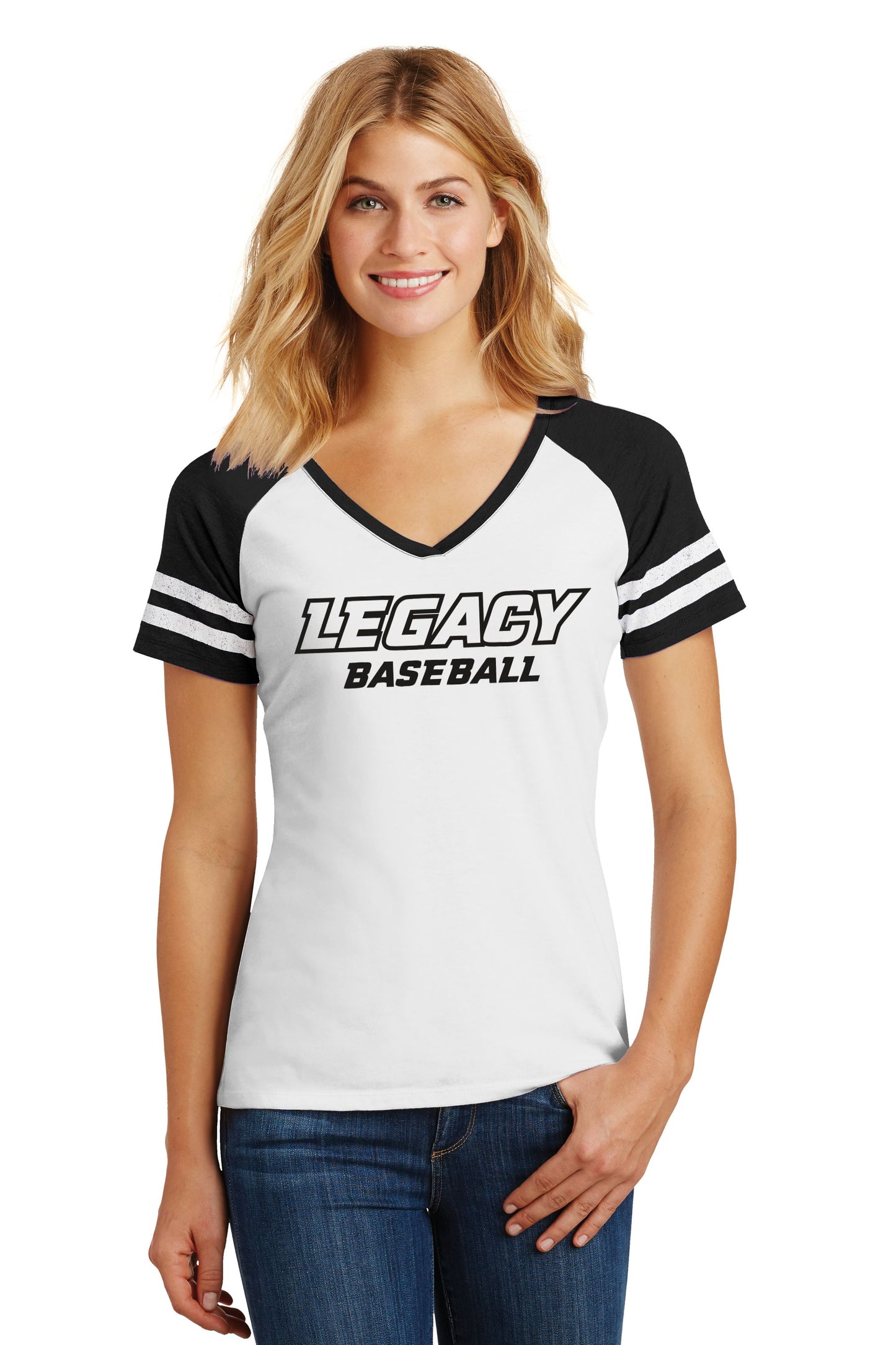 Legacy Baseball Women’s Game V-Neck Tee