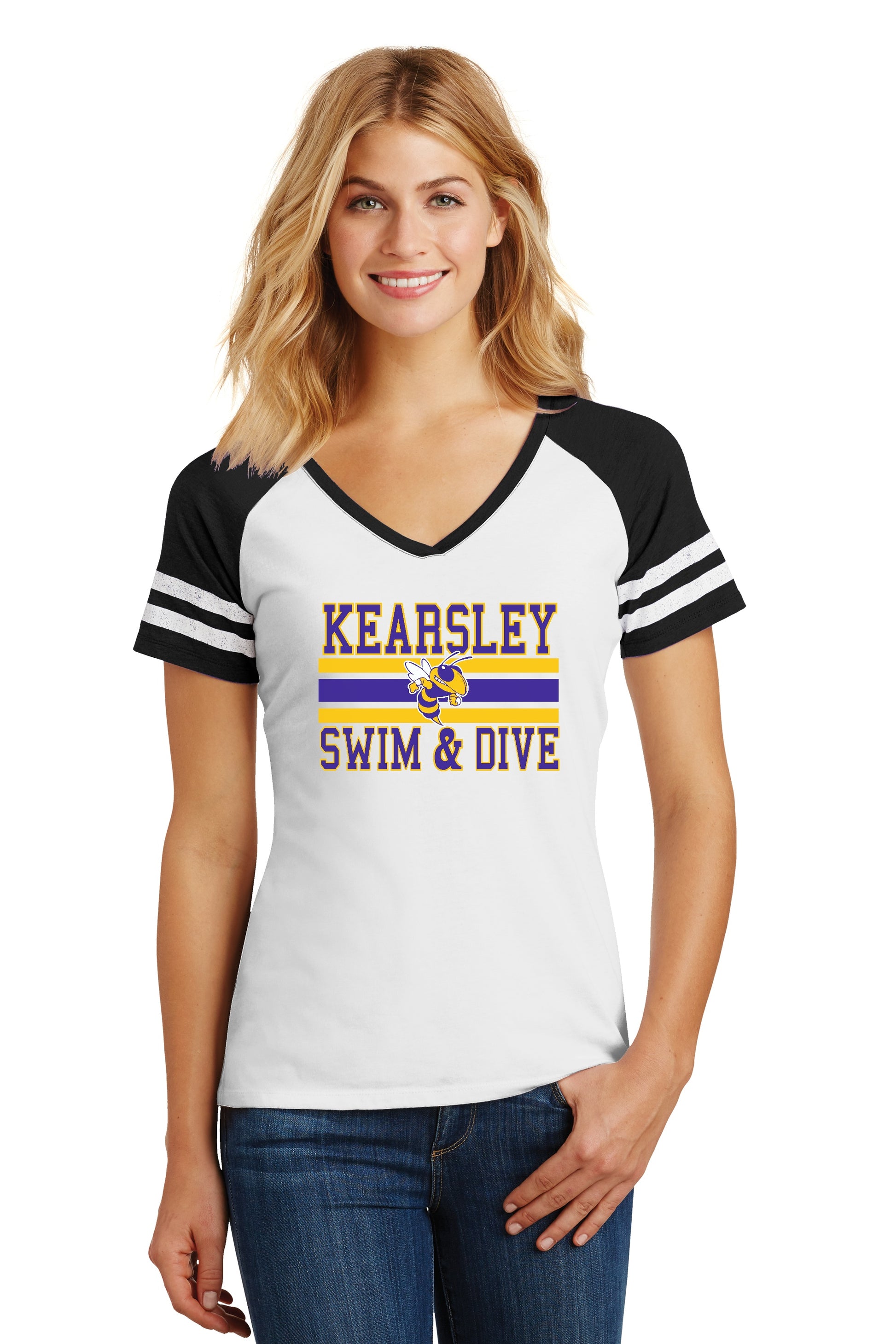 Kearsley Swim Game V-Neck Tee