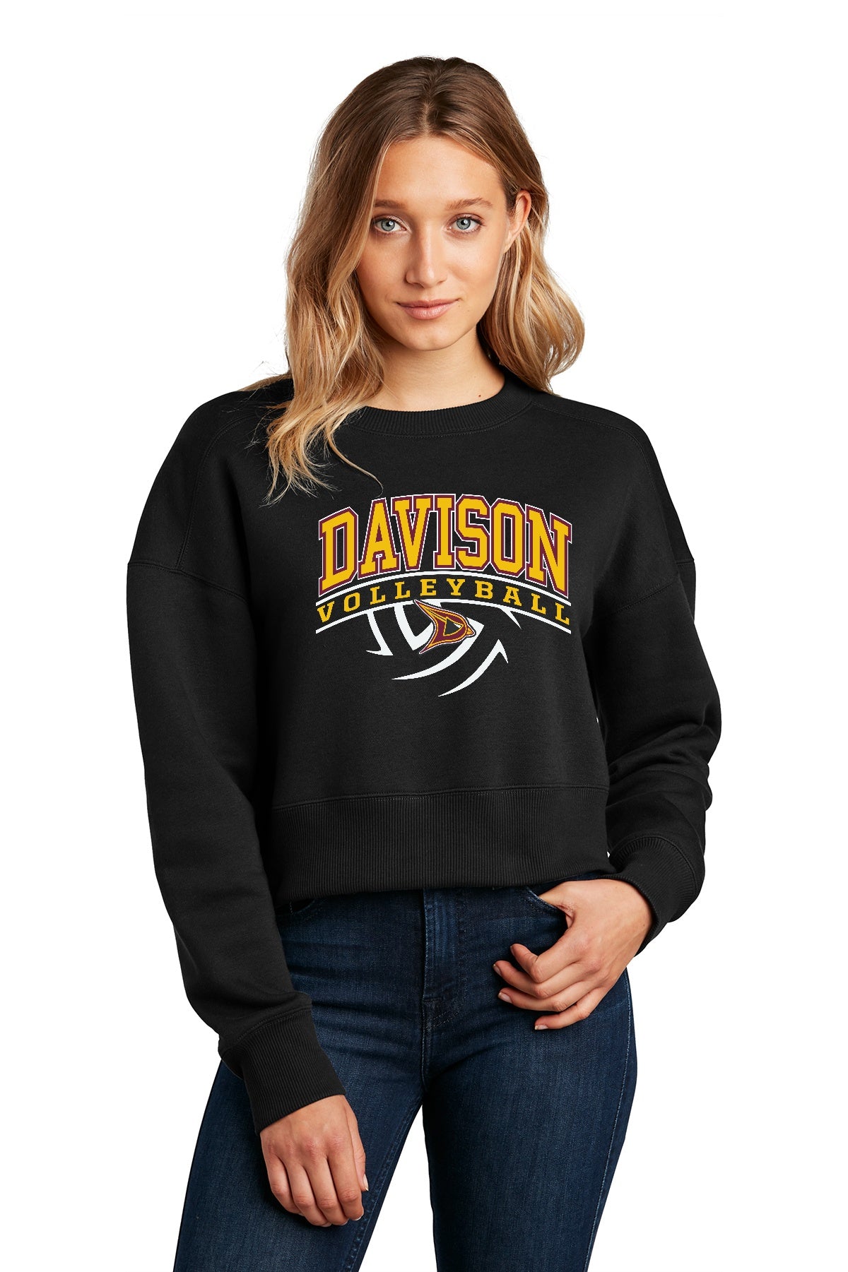 Davison Volleyball District® Women’s Perfect Weight® Fleece Cropped Crew