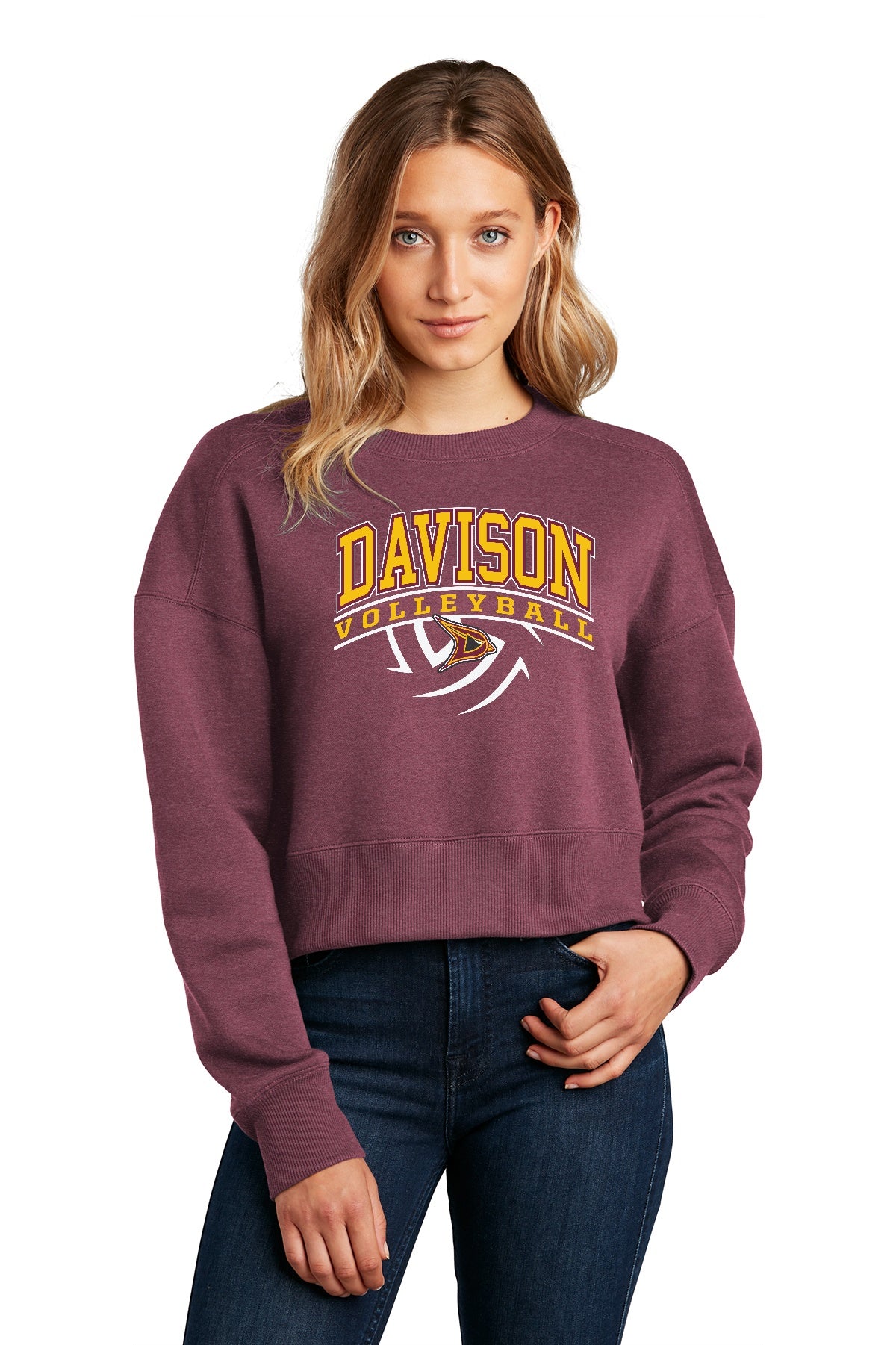 Davison Volleyball District® Women’s Perfect Weight® Fleece Cropped Crew