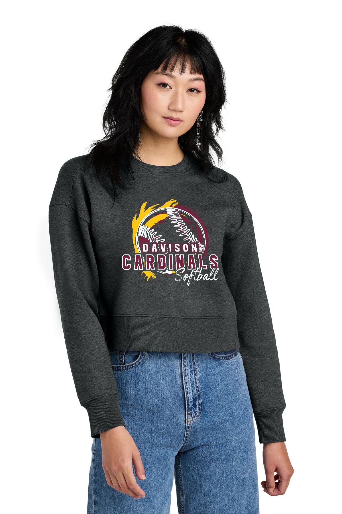 Davison Softball District® Women’s Perfect Weight® Fleece Cropped Crew