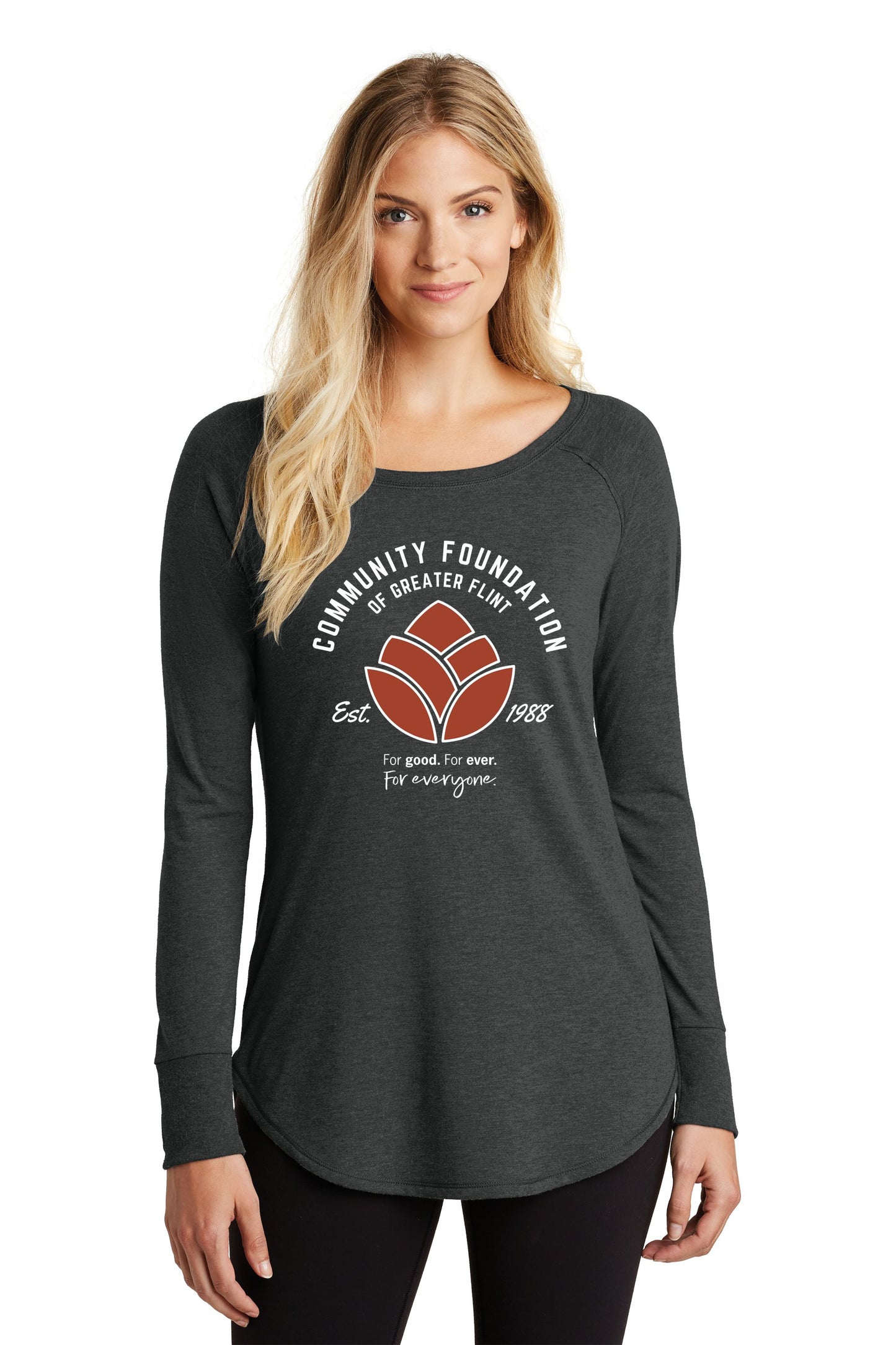 Community Foundation of Greater Flint Soft Feel Ladies Long Sleeve Tee