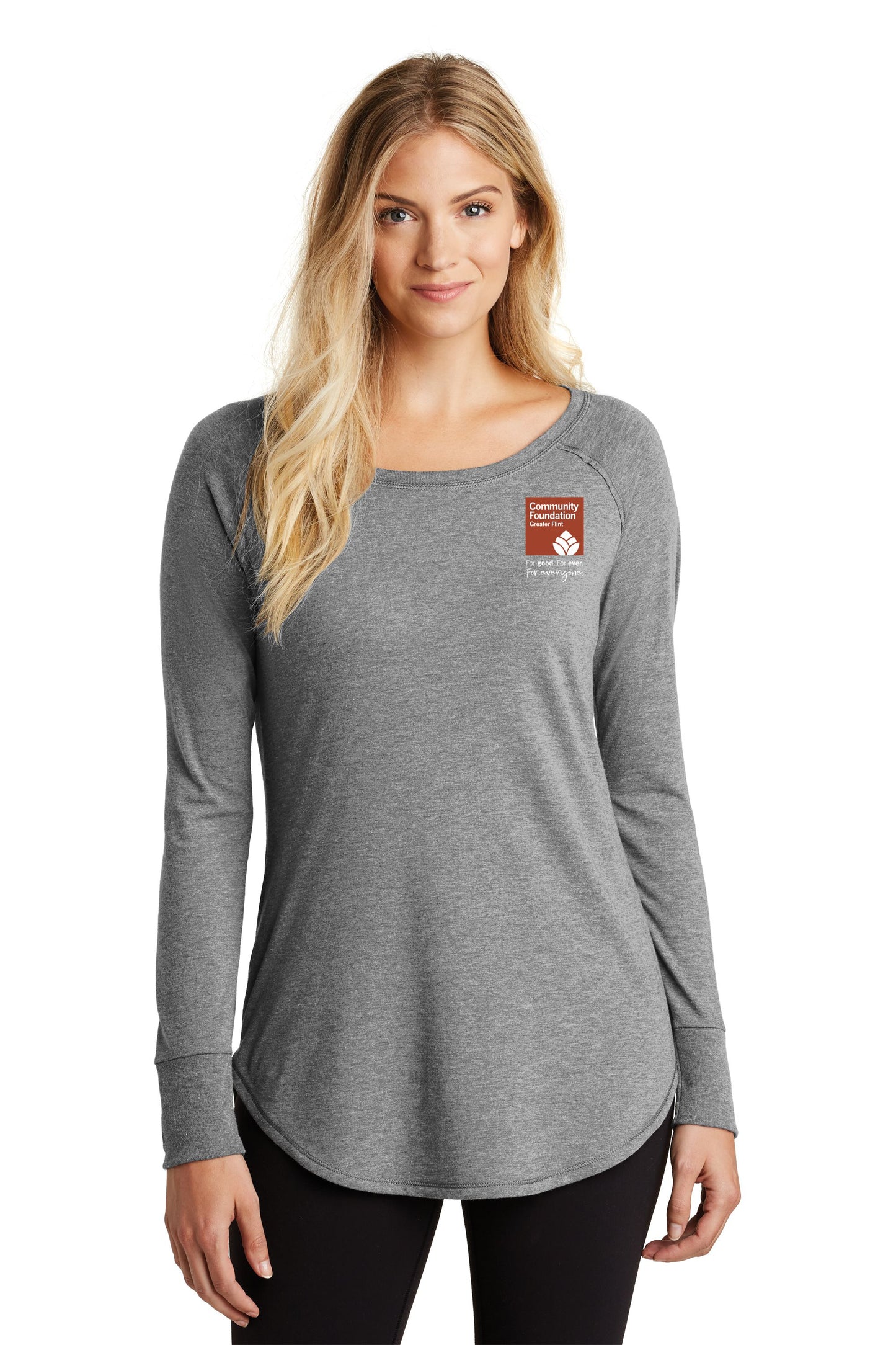 Community Foundation of Greater Flint Soft Feel Ladies Long Sleeve Tee (LC)