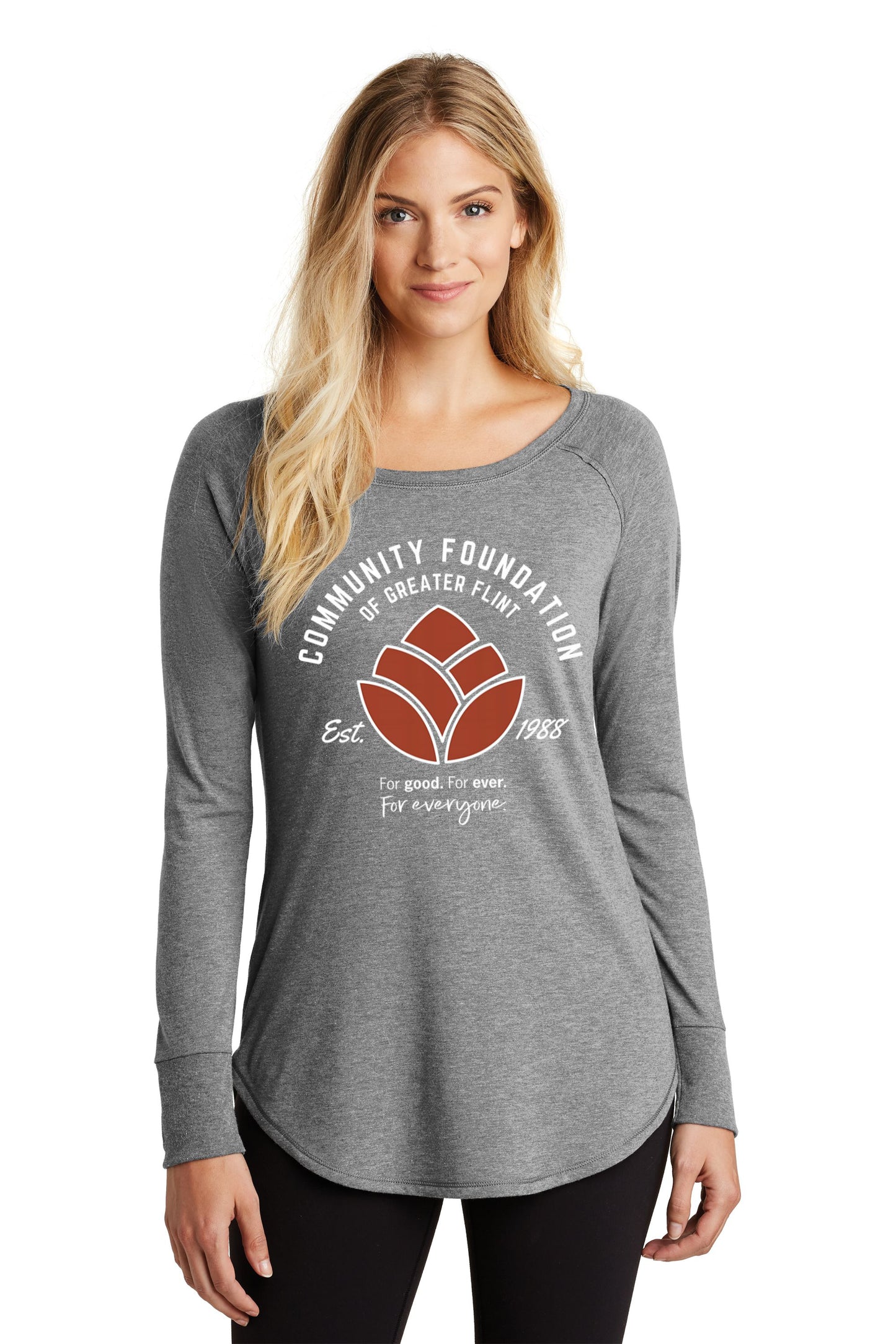 Community Foundation of Greater Flint Soft Feel Ladies Long Sleeve Tee