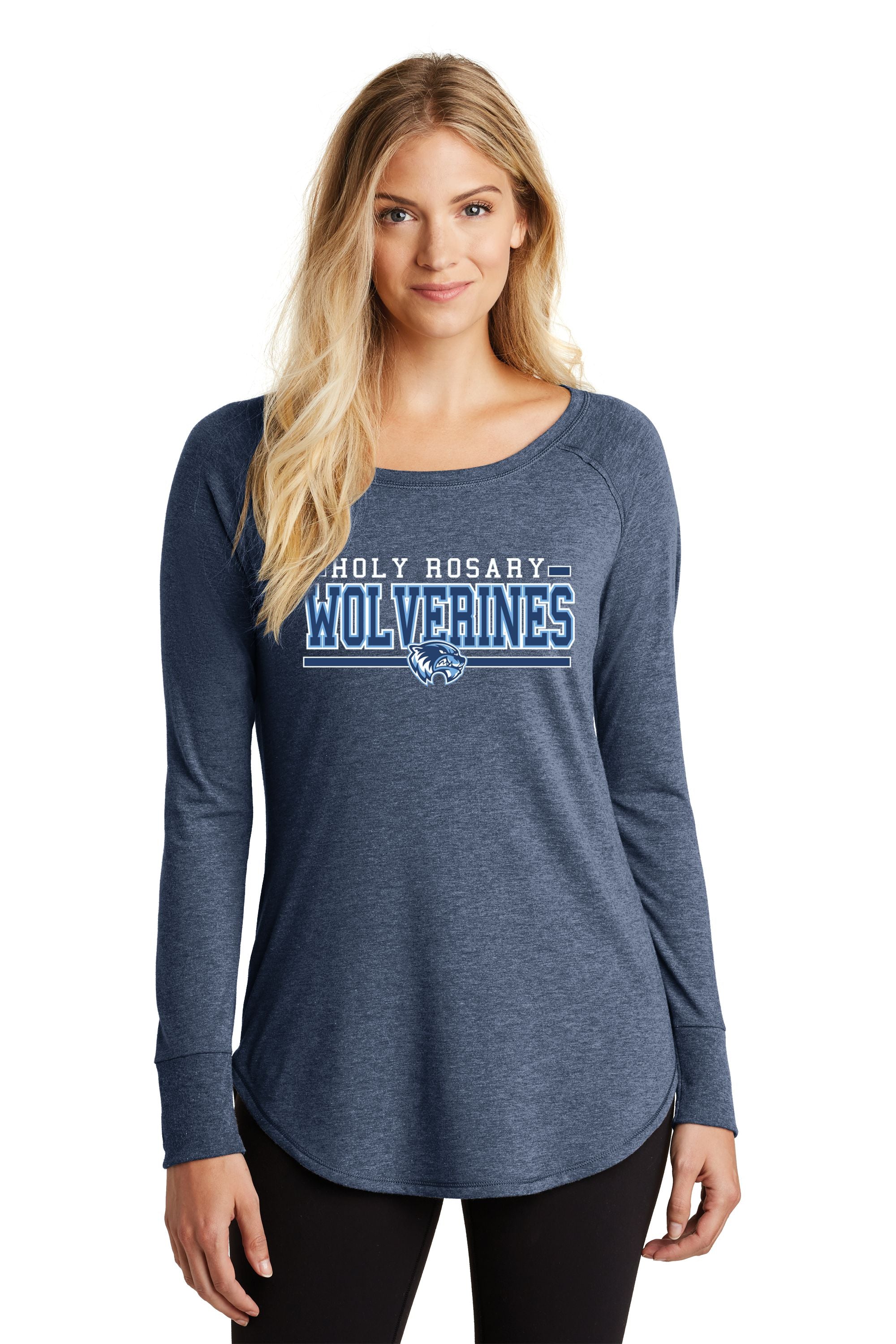 Holy Rosary Soft Feel Ladies Long Sleeve Tee