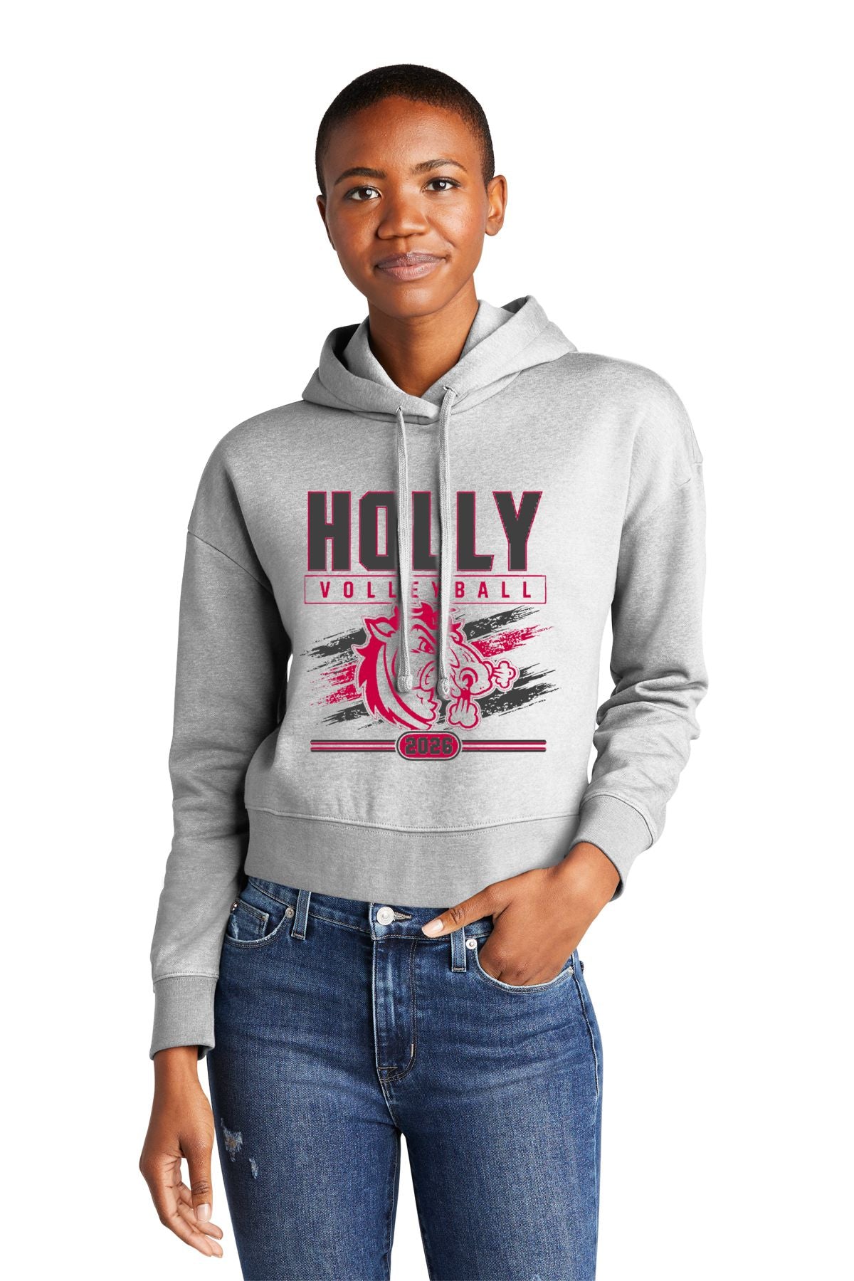 Holly Volleyball Ladies Crop Hood