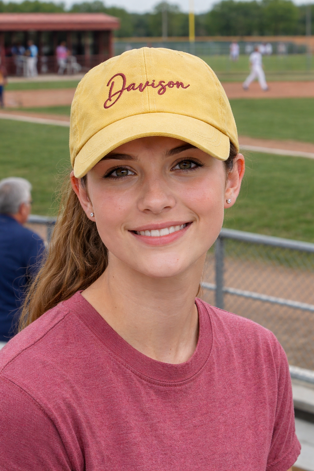 Vintage Gold Davison Embroidered Cap