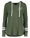 Faith Hope Love Shamrock Ladies Hacci Pullover Hood