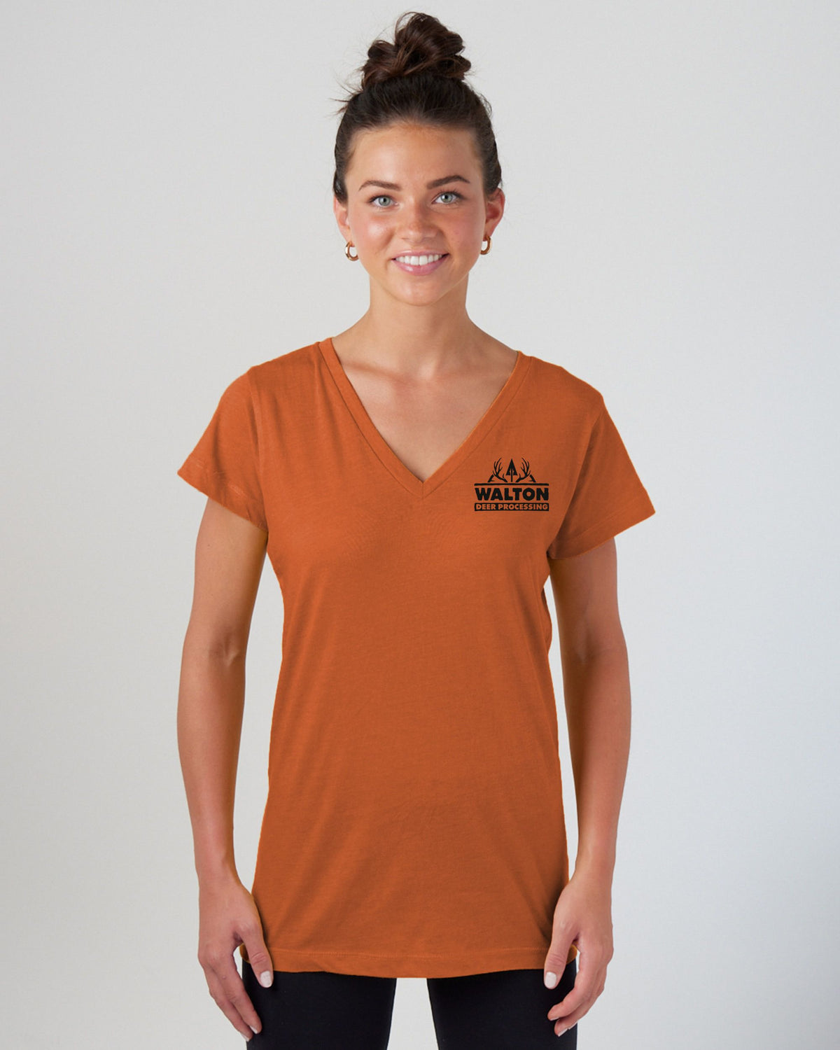 Walton Deer Processing Ladies Essential Relaxed V-Neck Tee