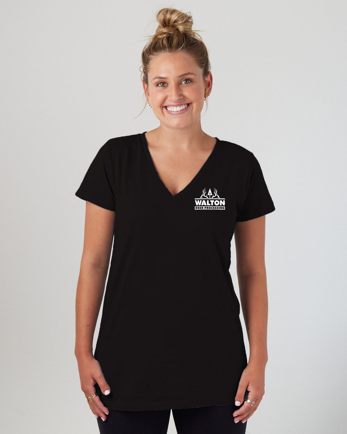 Walton Deer Processing Ladies Essential Relaxed V-Neck Tee