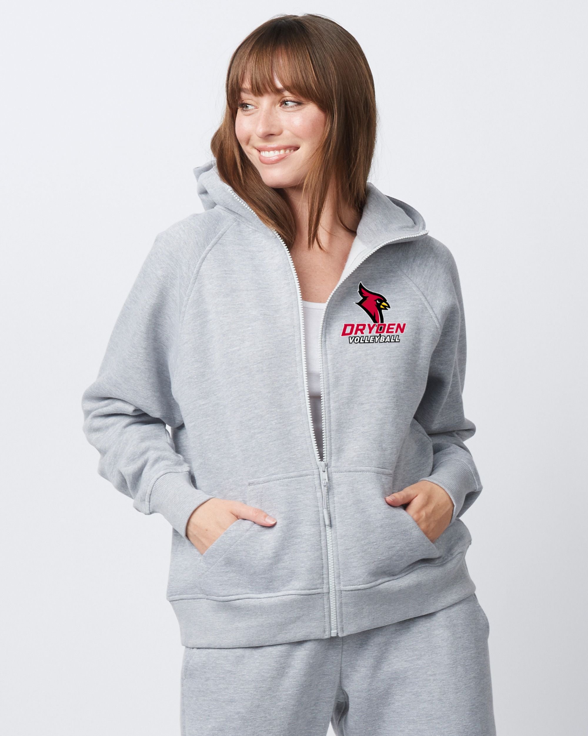 Dryden Volleyball Ladies Relaxed Full Zip Hood