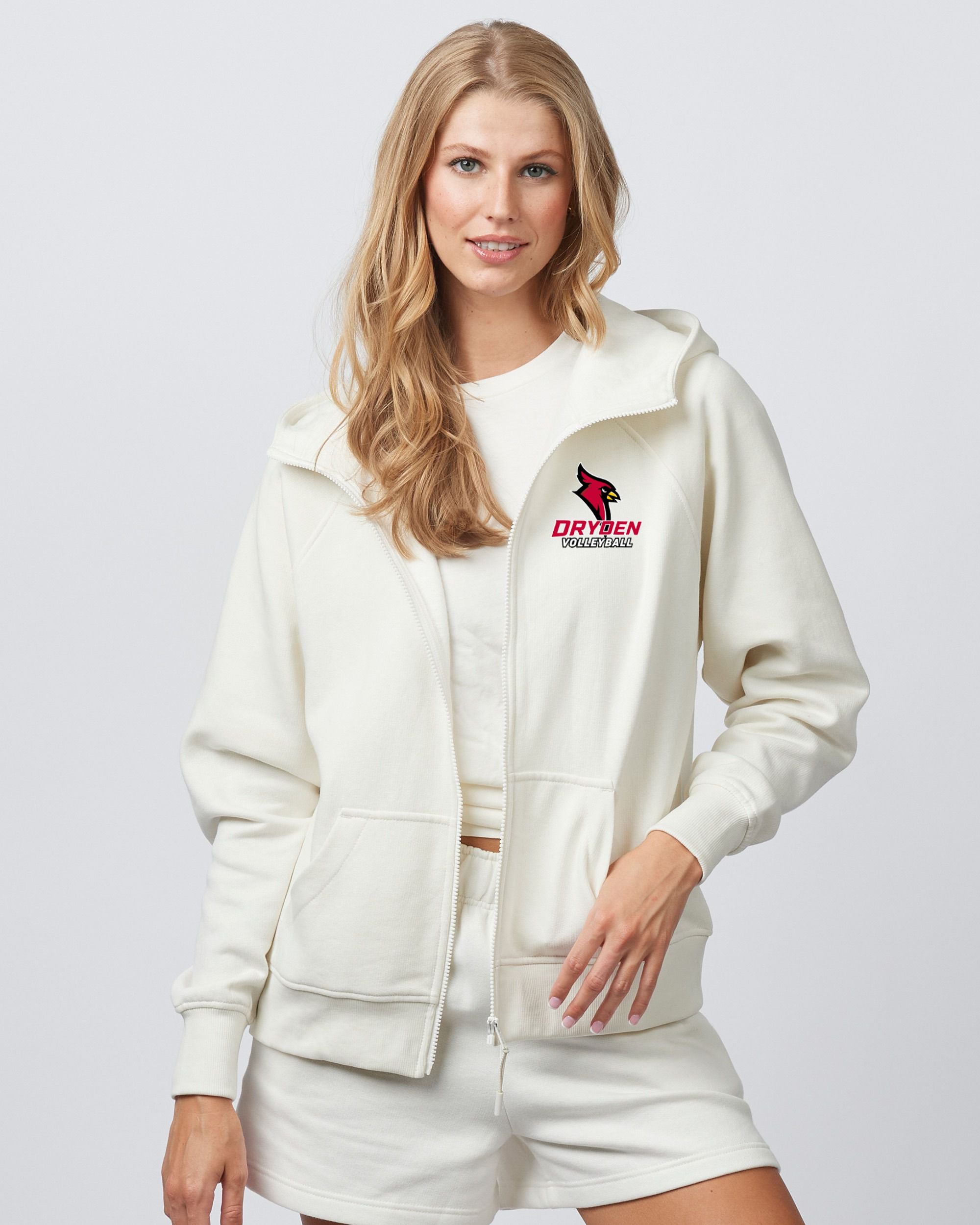 Dryden Volleyball Ladies Relaxed Full Zip Hood