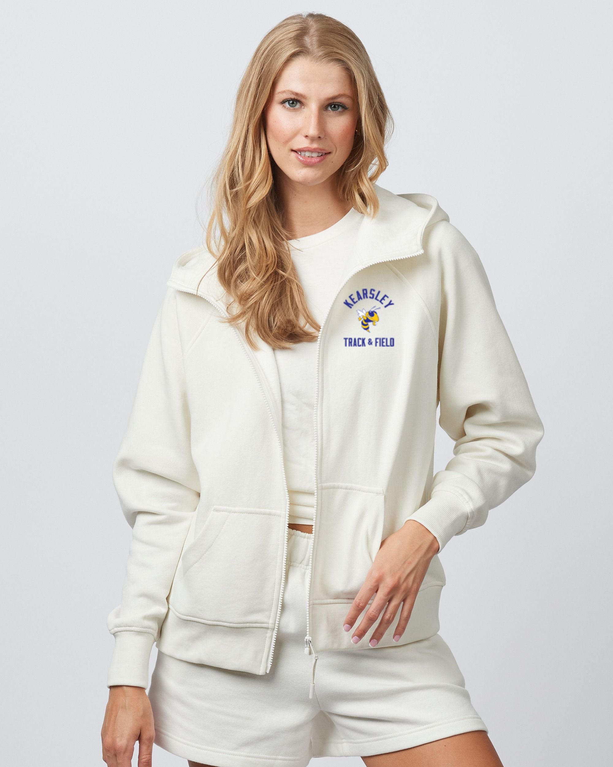 Kearsley Track & Field  Ladies Relaxed Full Zip Hood