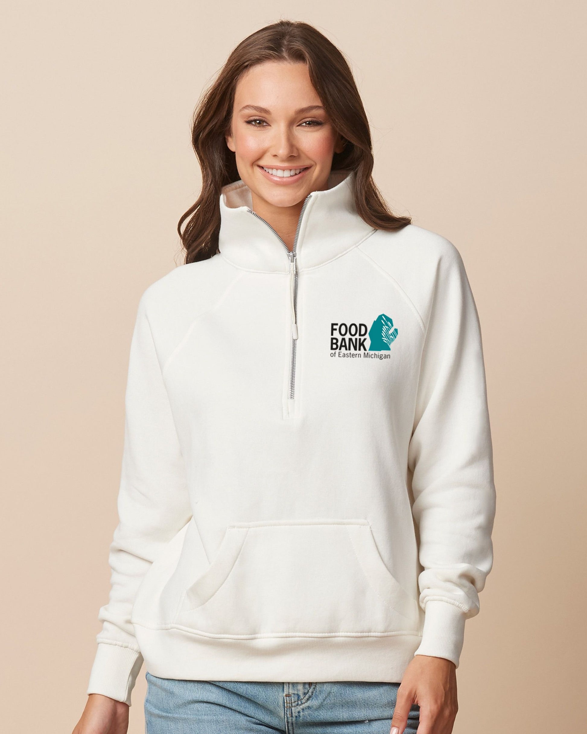 Food Bank Ladies Boxy Half Zip Fleece