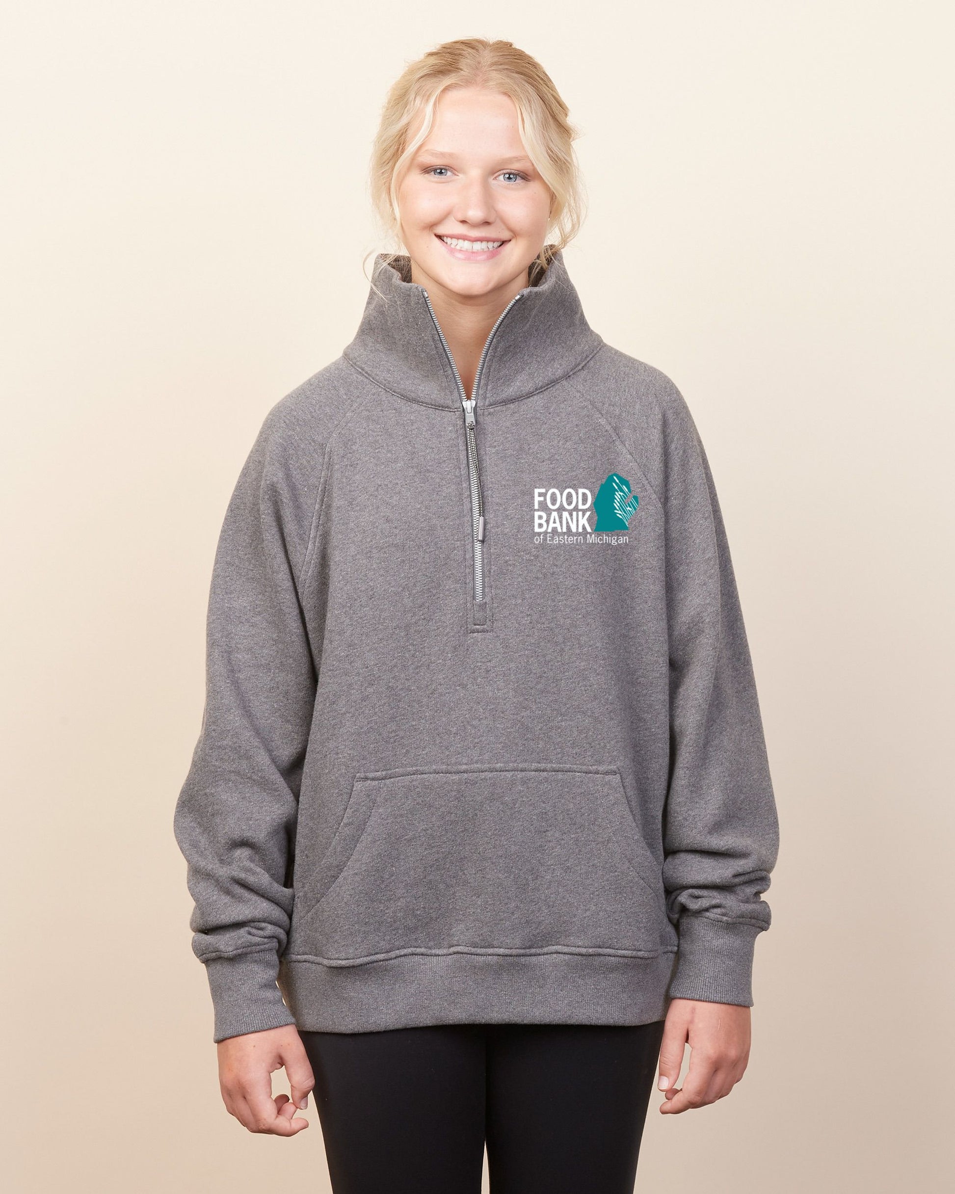 Food Bank Ladies Boxy Half Zip Fleece