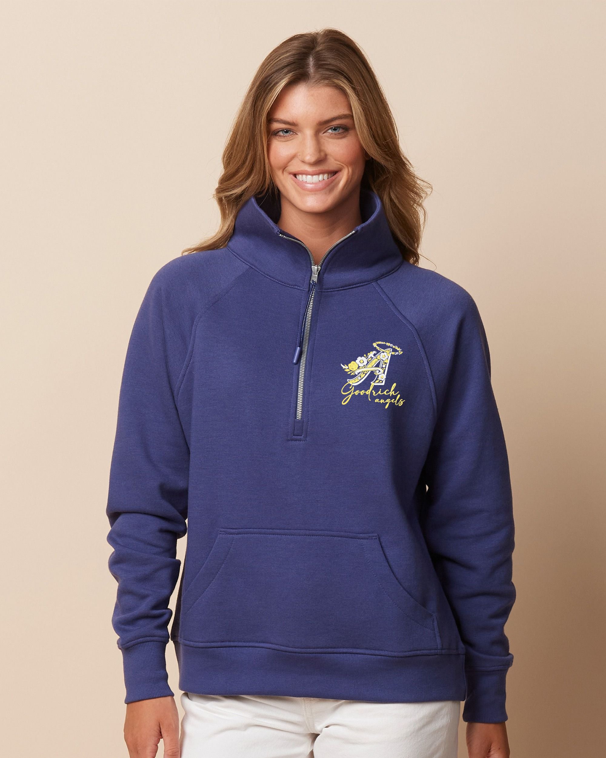 Goodrich Angels Floral Ladies Boxy Half Zip Fleece