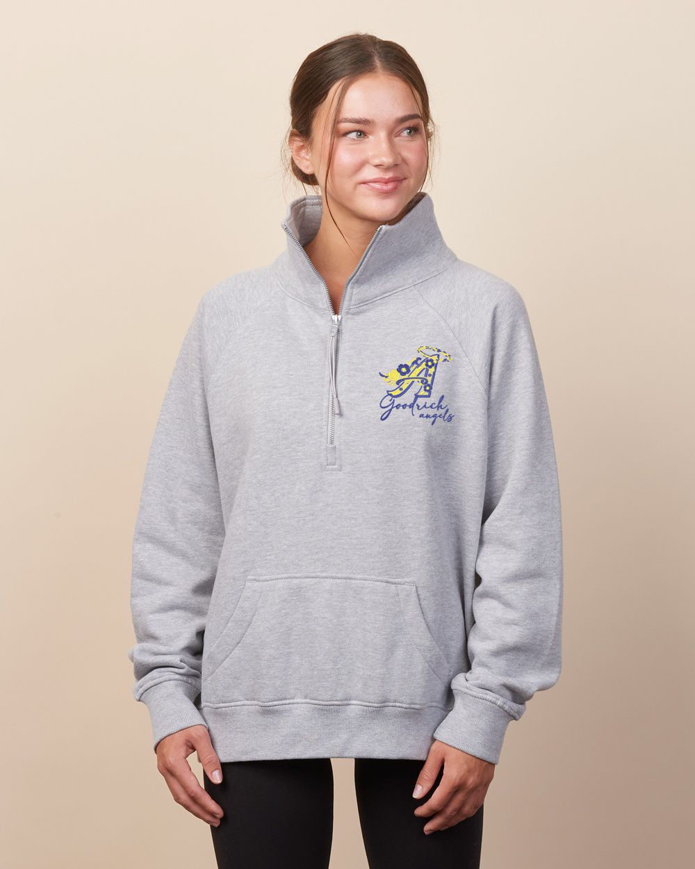 Goodrich Angels Floral Ladies Boxy Half Zip Fleece