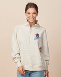 Floral Pistons Ladies Boxy Half Zip Fleece