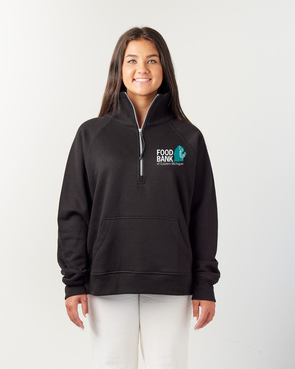 Food Bank Ladies Boxy Half Zip Fleece