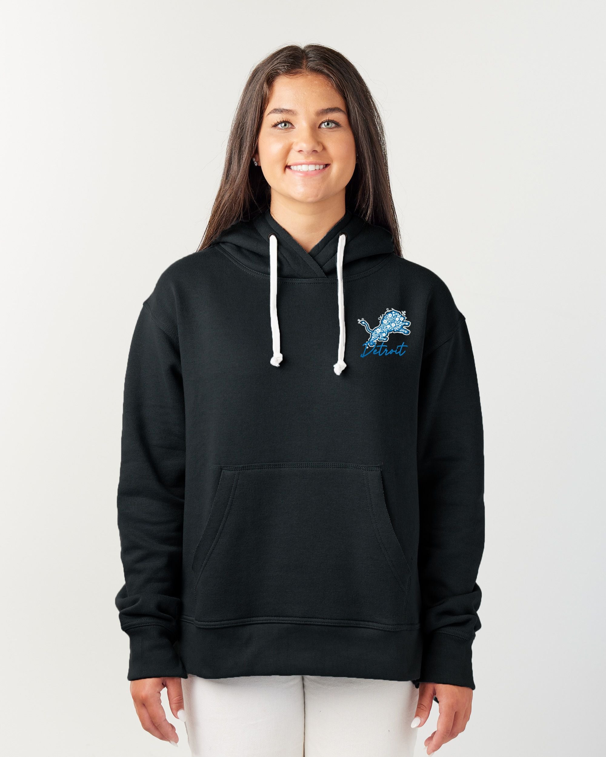 Lions Floral Ladies Pullover Hood