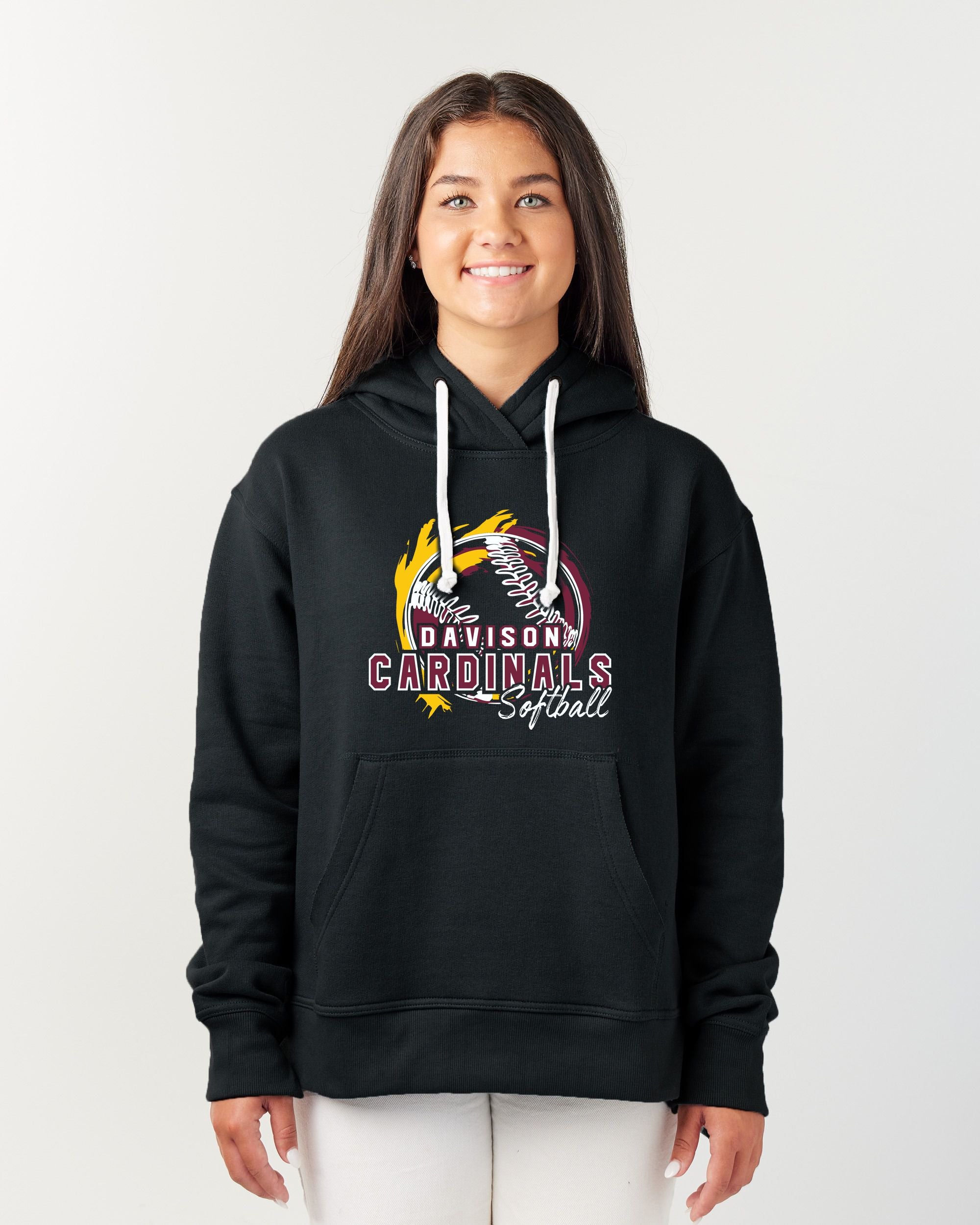 Davison Softball Ladies Pullover Hood