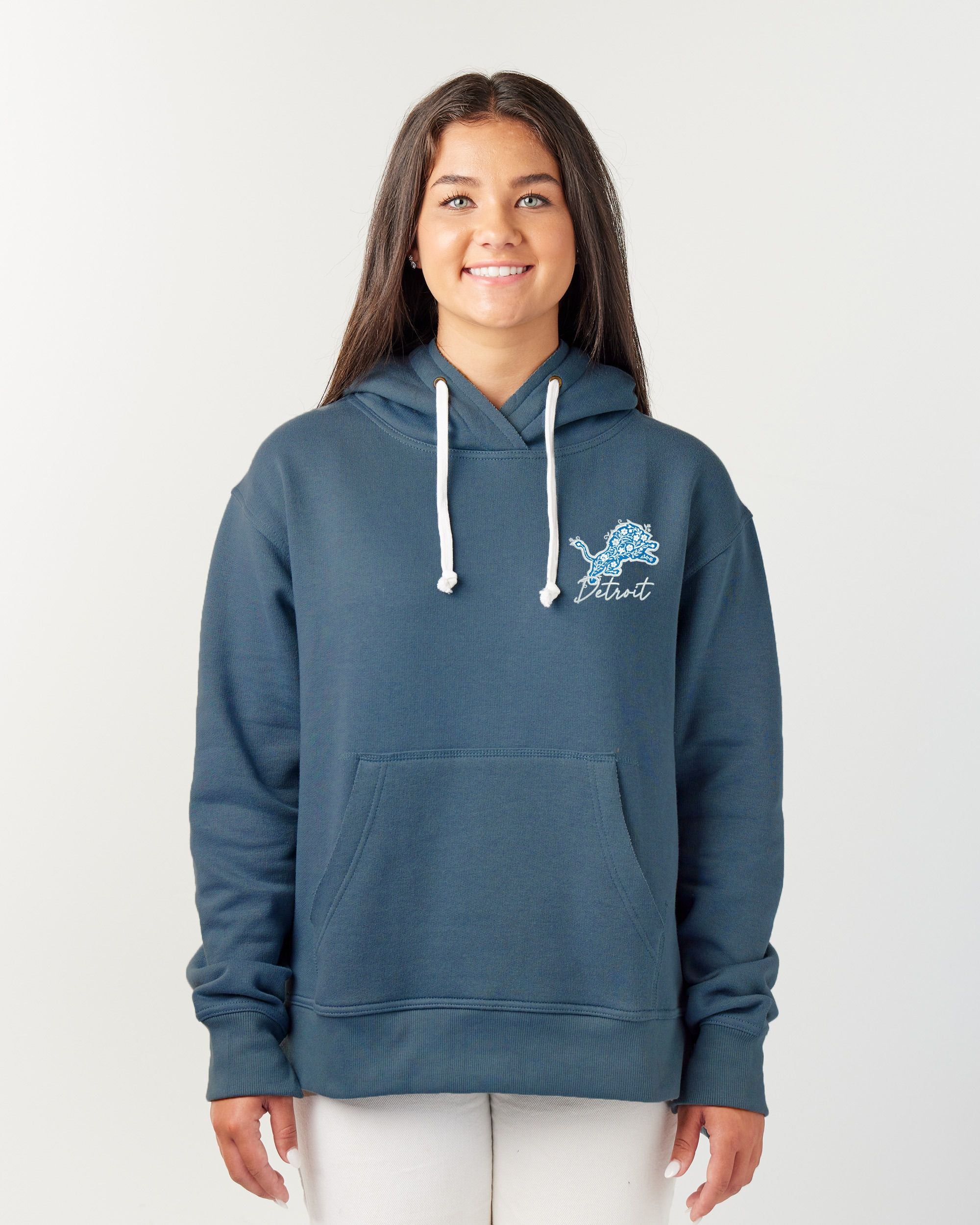 Lions Floral Ladies Pullover Hood