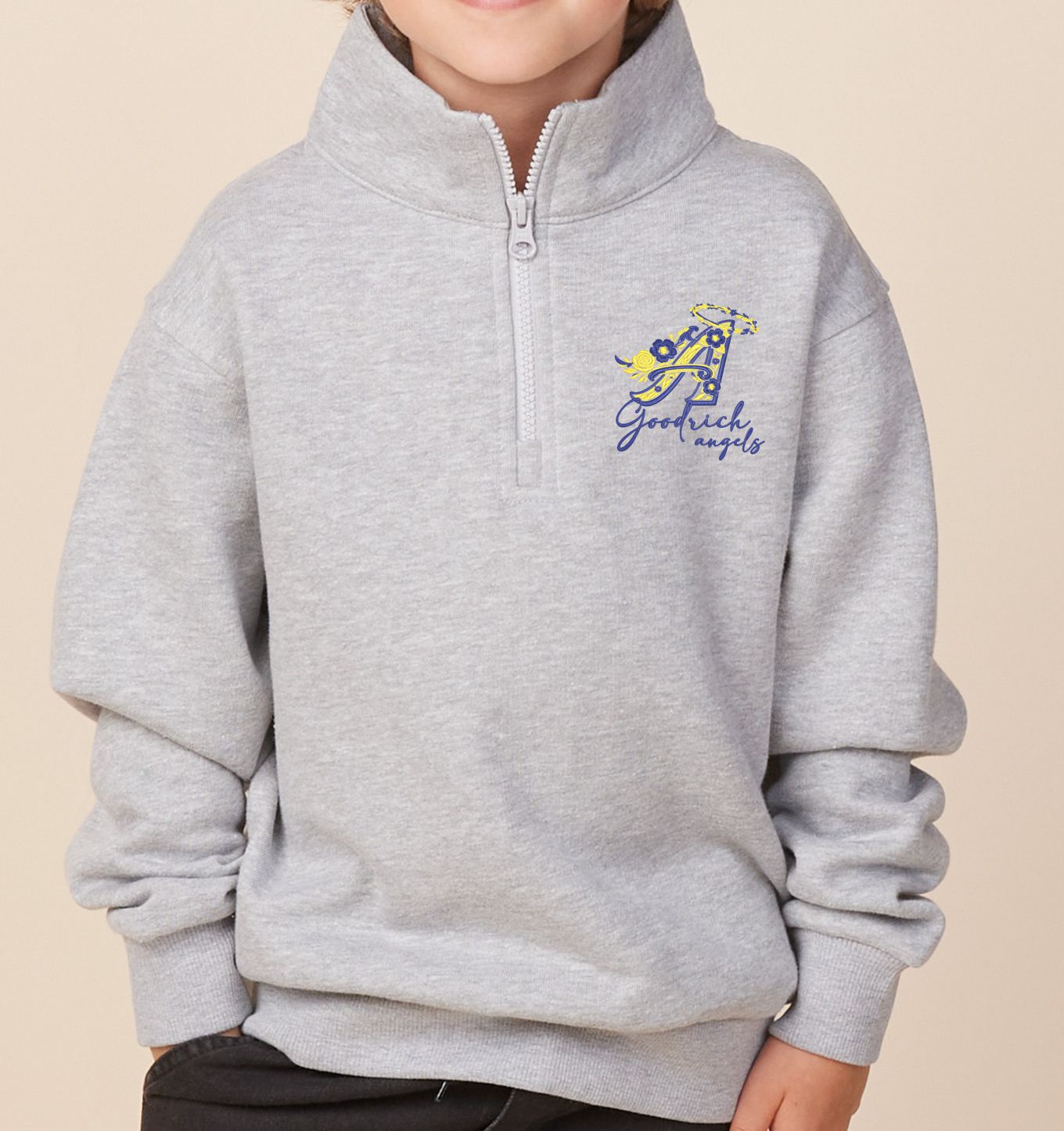 Goodrich Angels Floral Youth Quarter Zip