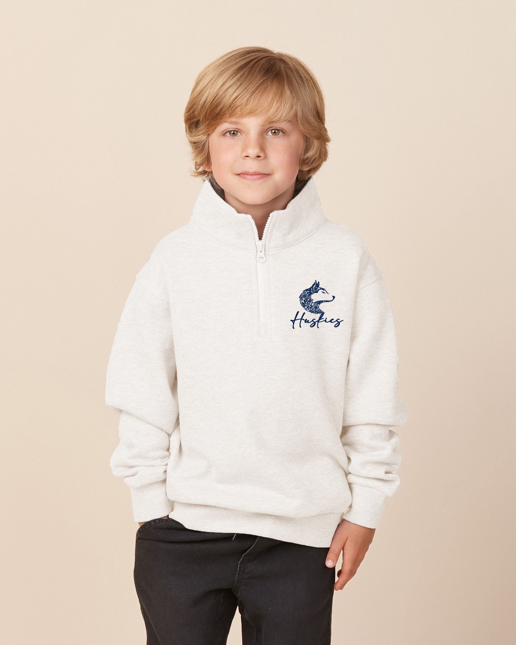Hemlock Huskies Floral Youth Quarter Zip