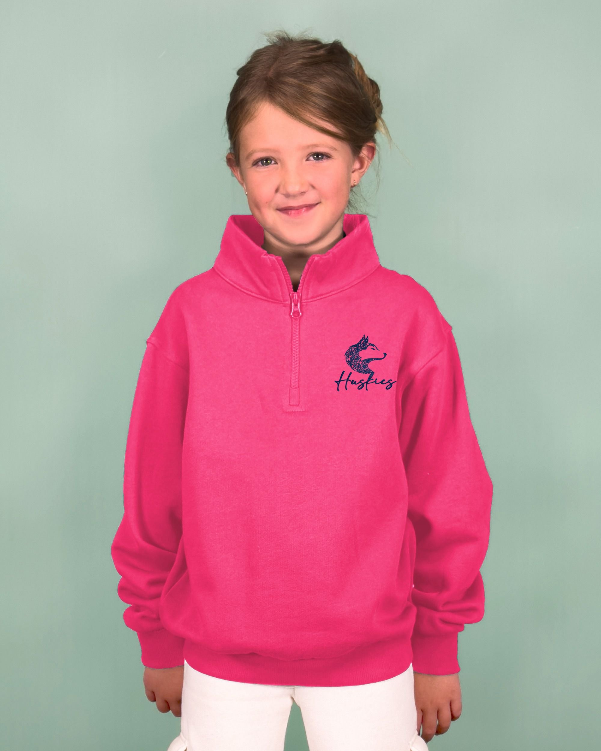 Hemlock Huskies Floral Youth Quarter Zip