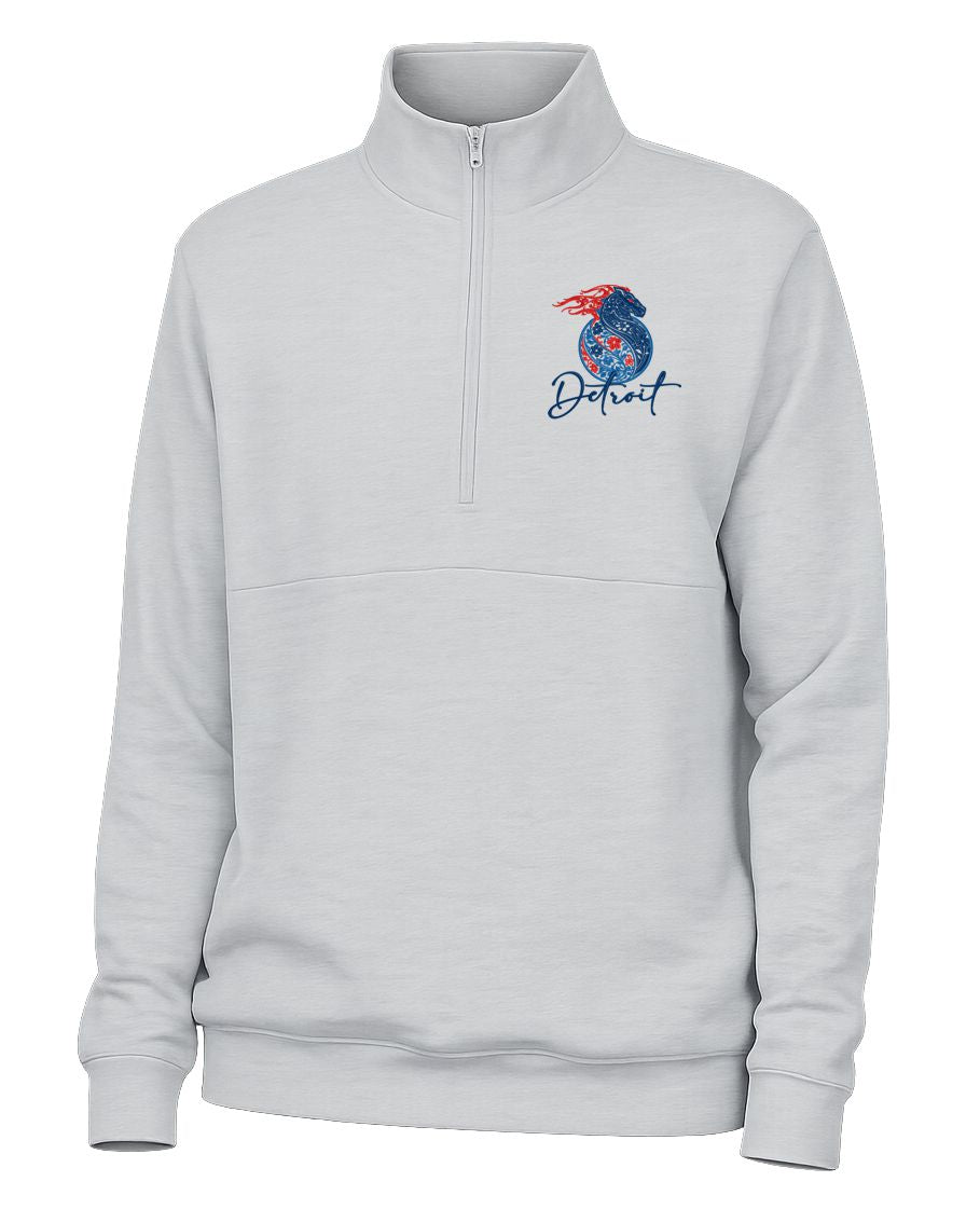Pistons Floral Adult Tournament Half Zip