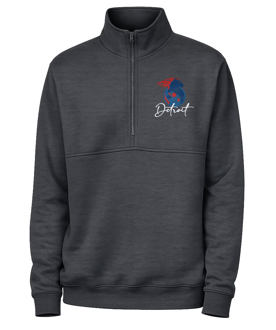 Pistons Floral Adult Tournament Half Zip