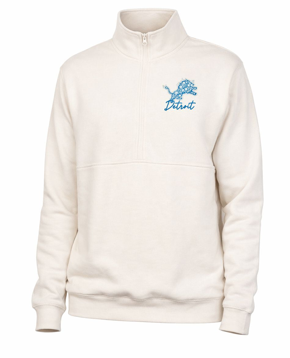 Lions Floral Adult Tournament Half Zip