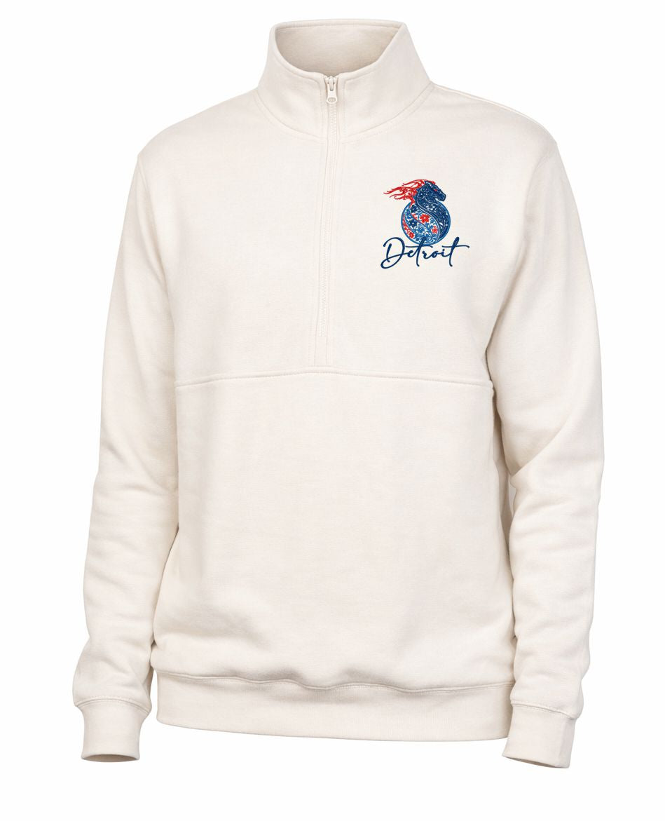 Pistons Floral Adult Tournament Half Zip