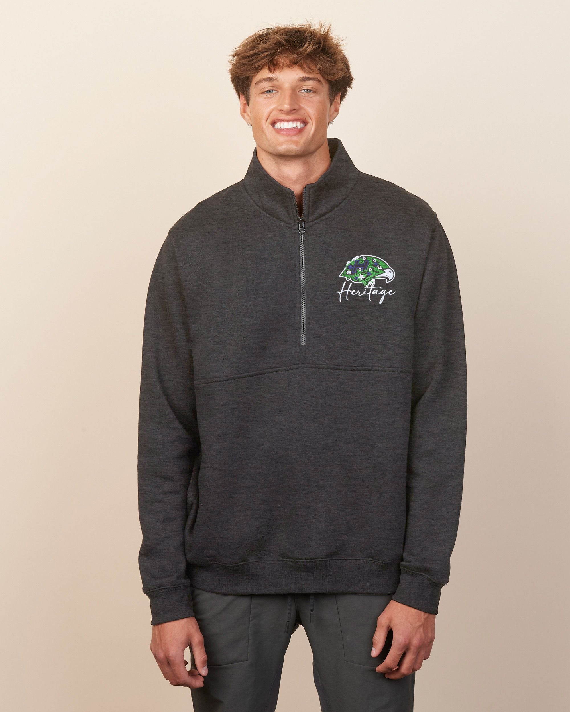 Heritage Hawks Floral Adult Tournament Half Zip