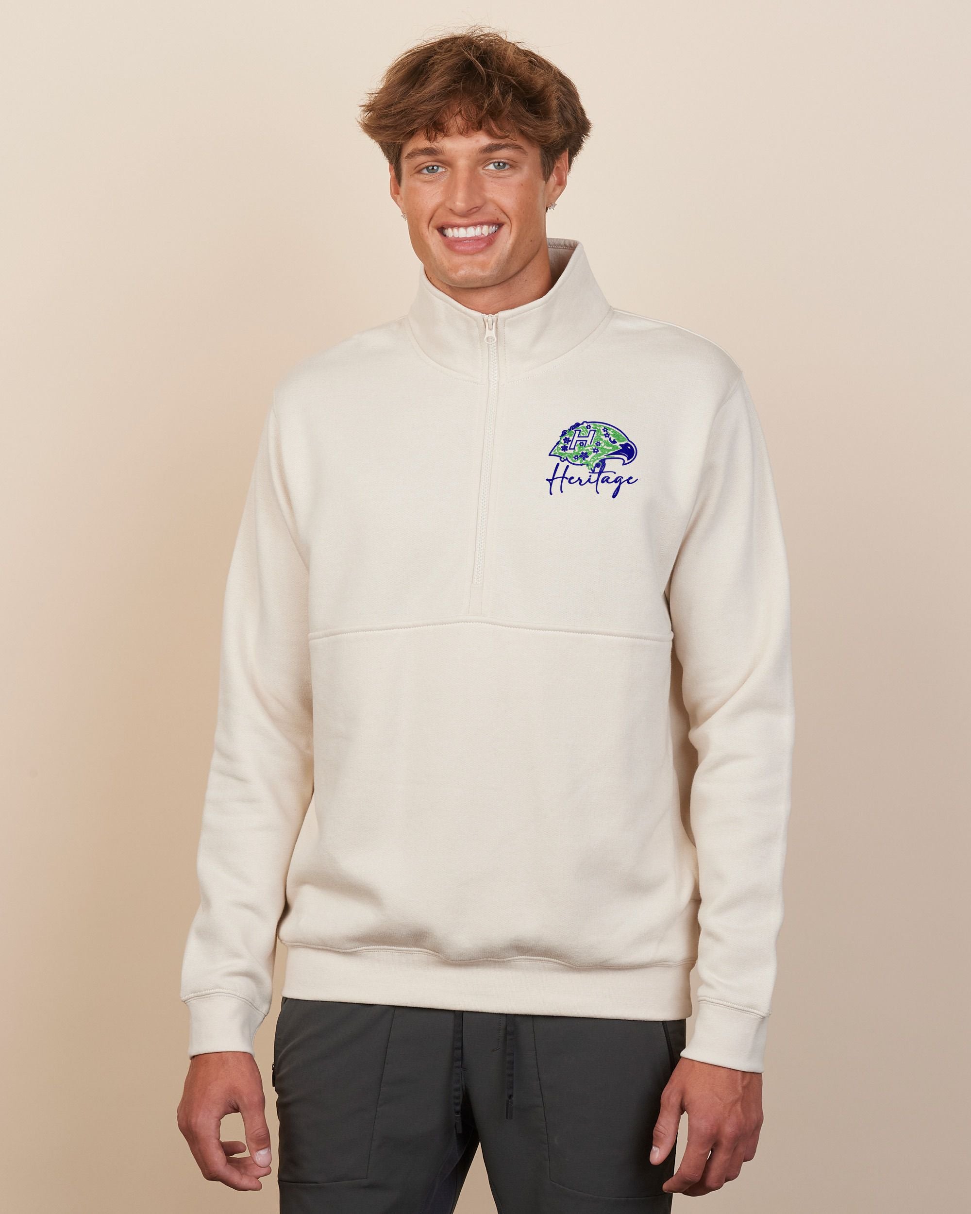 Heritage Hawks Floral Adult Tournament Half Zip