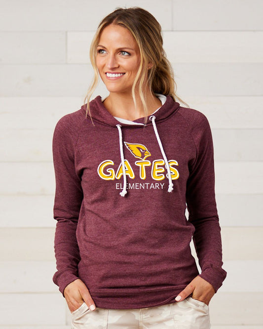 Gates Elementary Ladies Lightweight Hooded Pullover