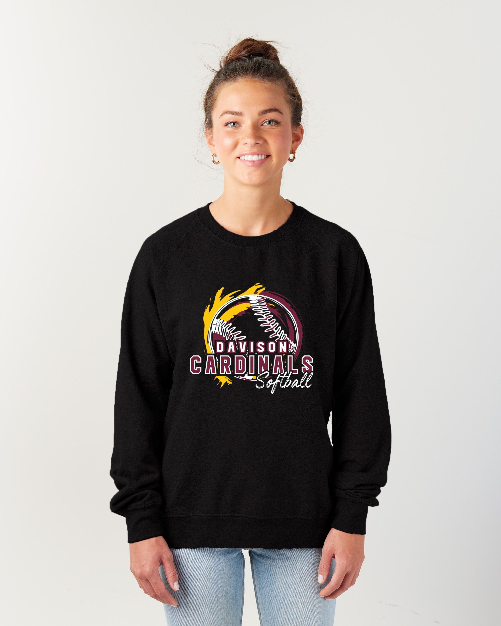 Davison Softball Ladies Midweight Pullover Crew